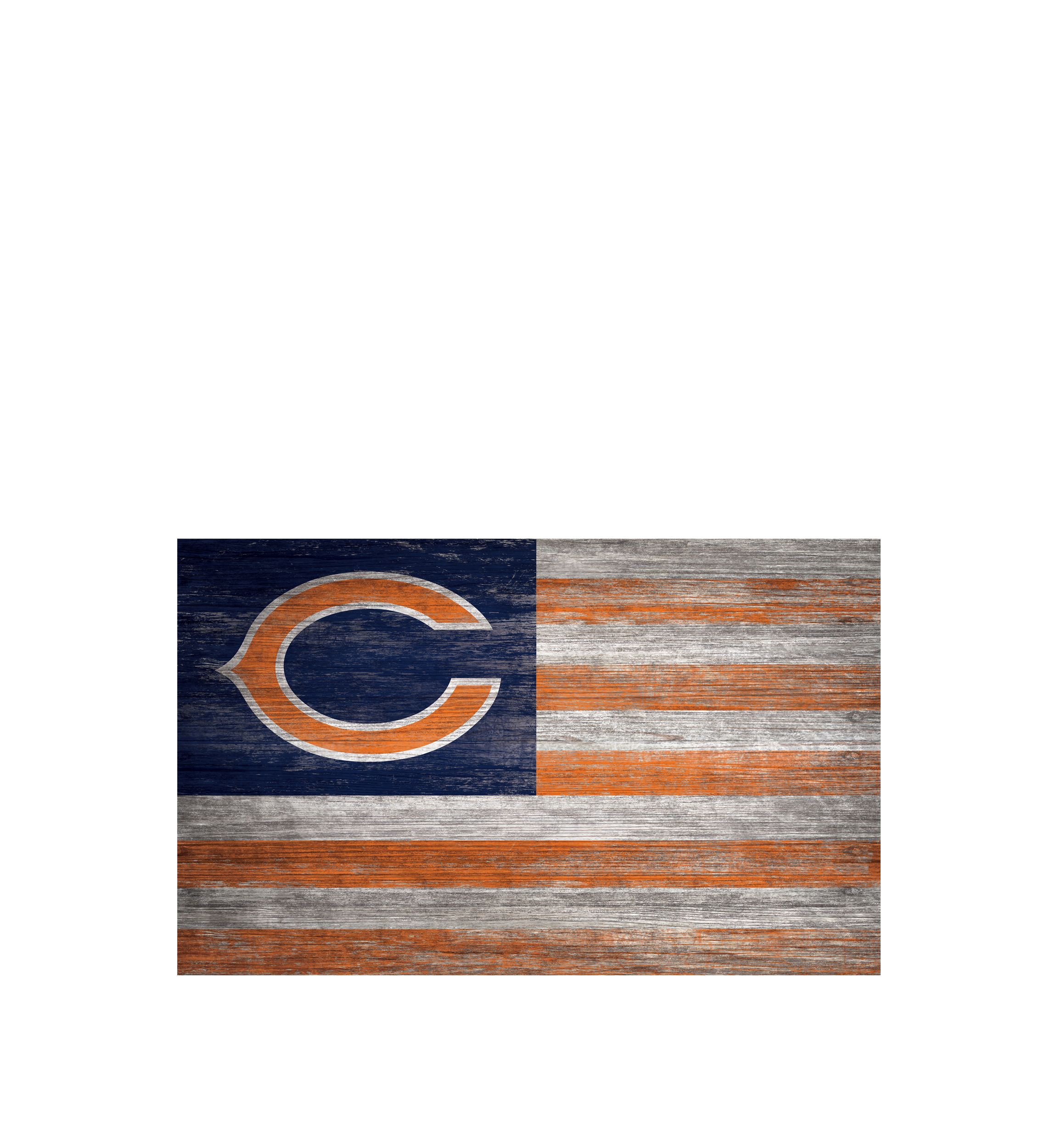 NFL Chicago Bears 11 in x 19 in Distressed Flag