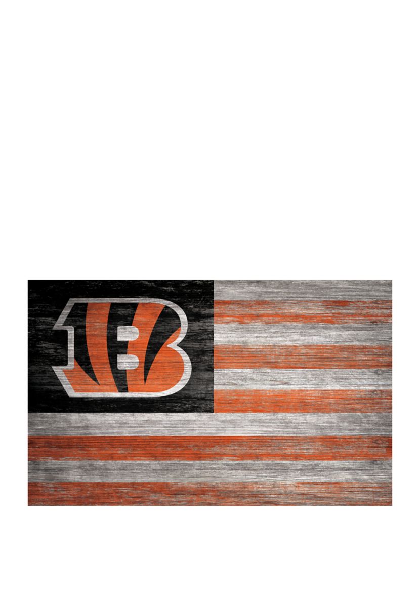 NFL Cincinnati Bengals 11 in x 19 in Distressed Flag