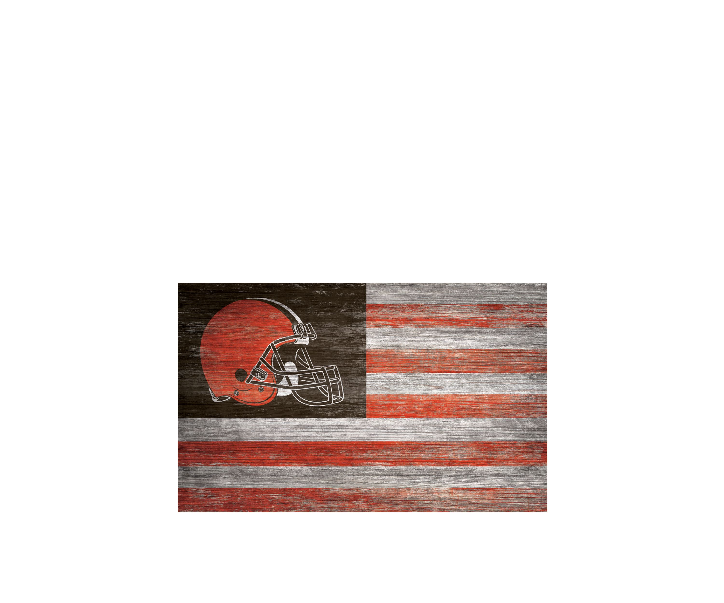 NFL Cleveland Browns 11 in x 19 in Distressed Flag