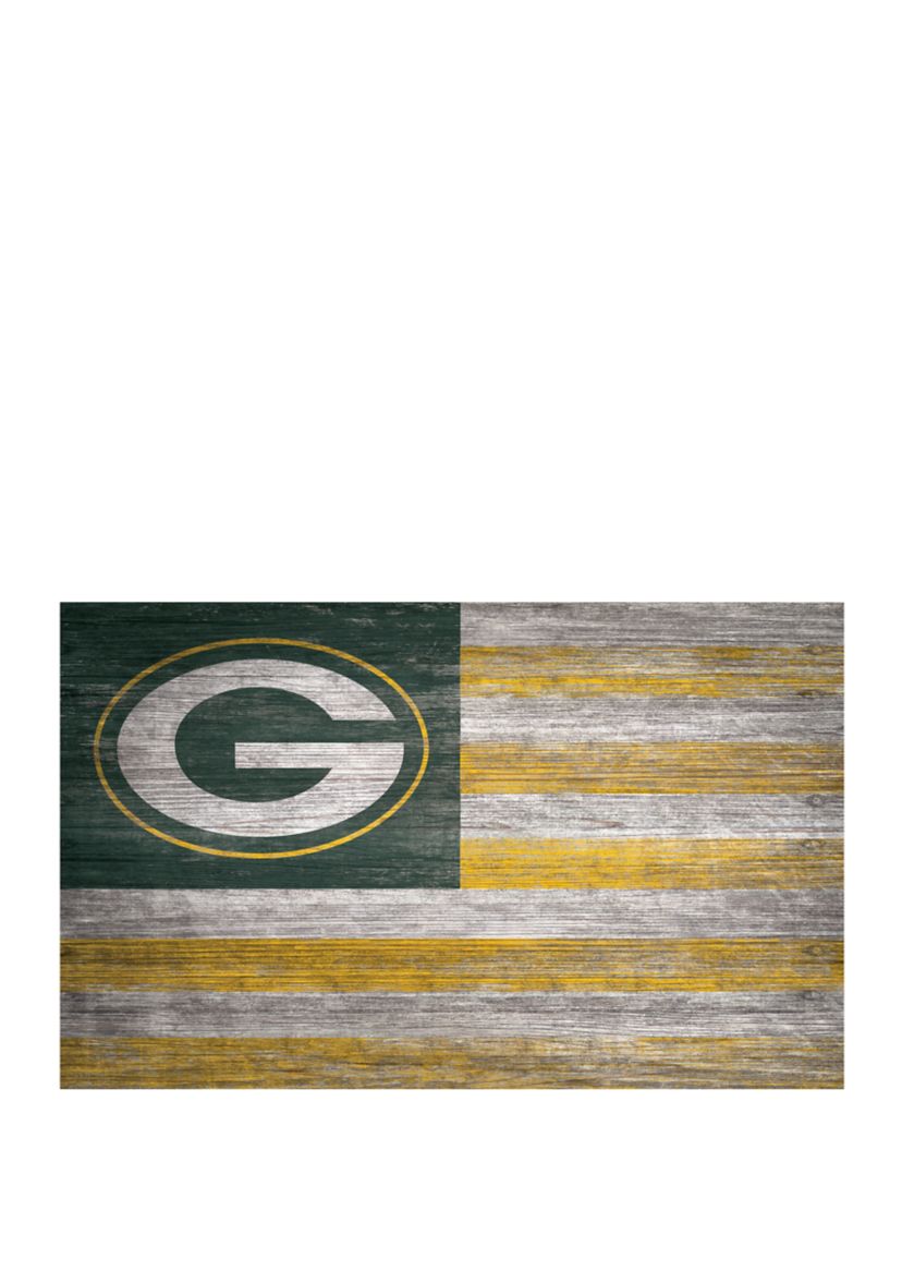 NFL Green Bay Packers 11 in x 19 in Distressed Flag 