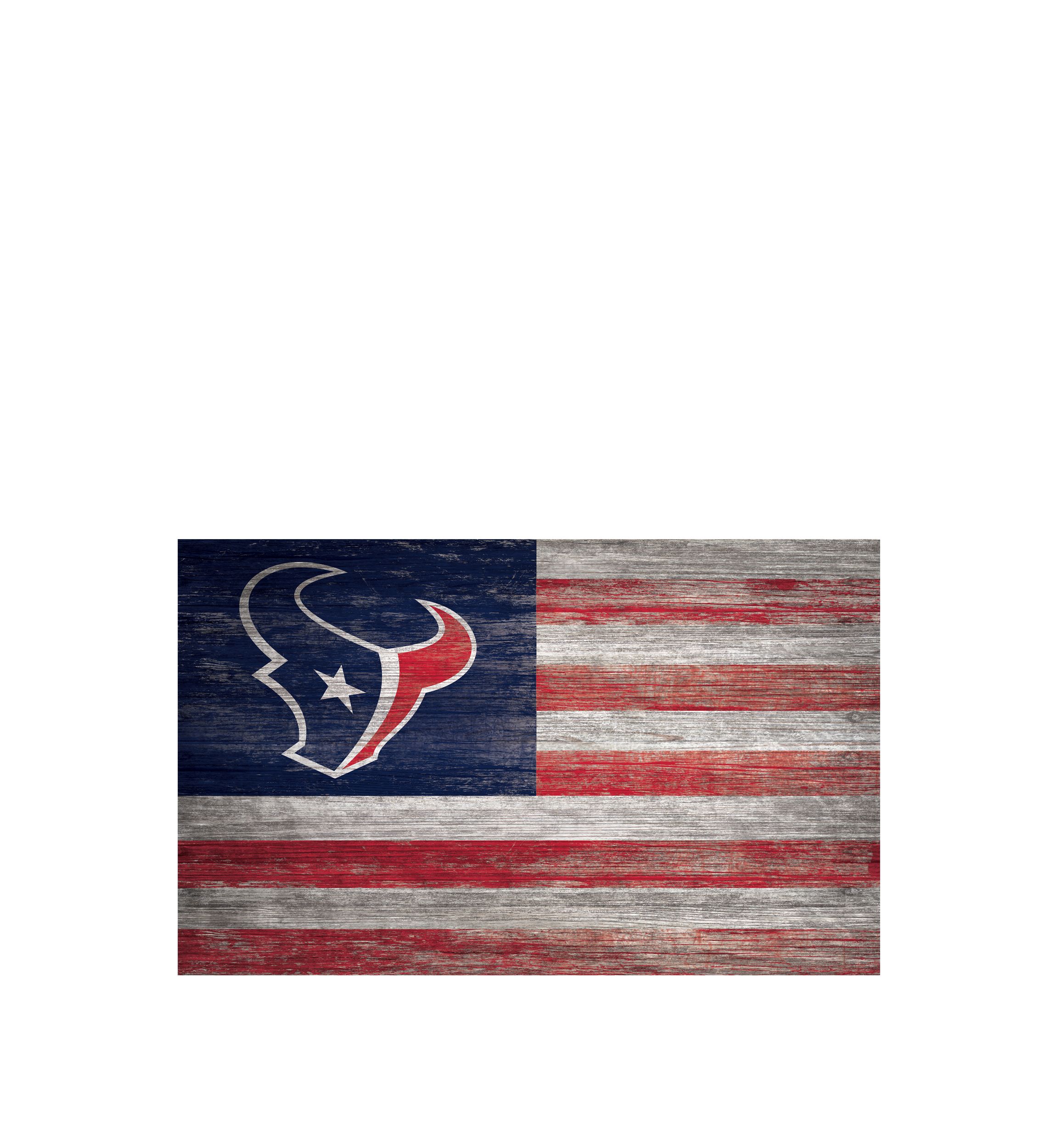 NFL Houston Texans 11 in x 19 in Distressed Flag