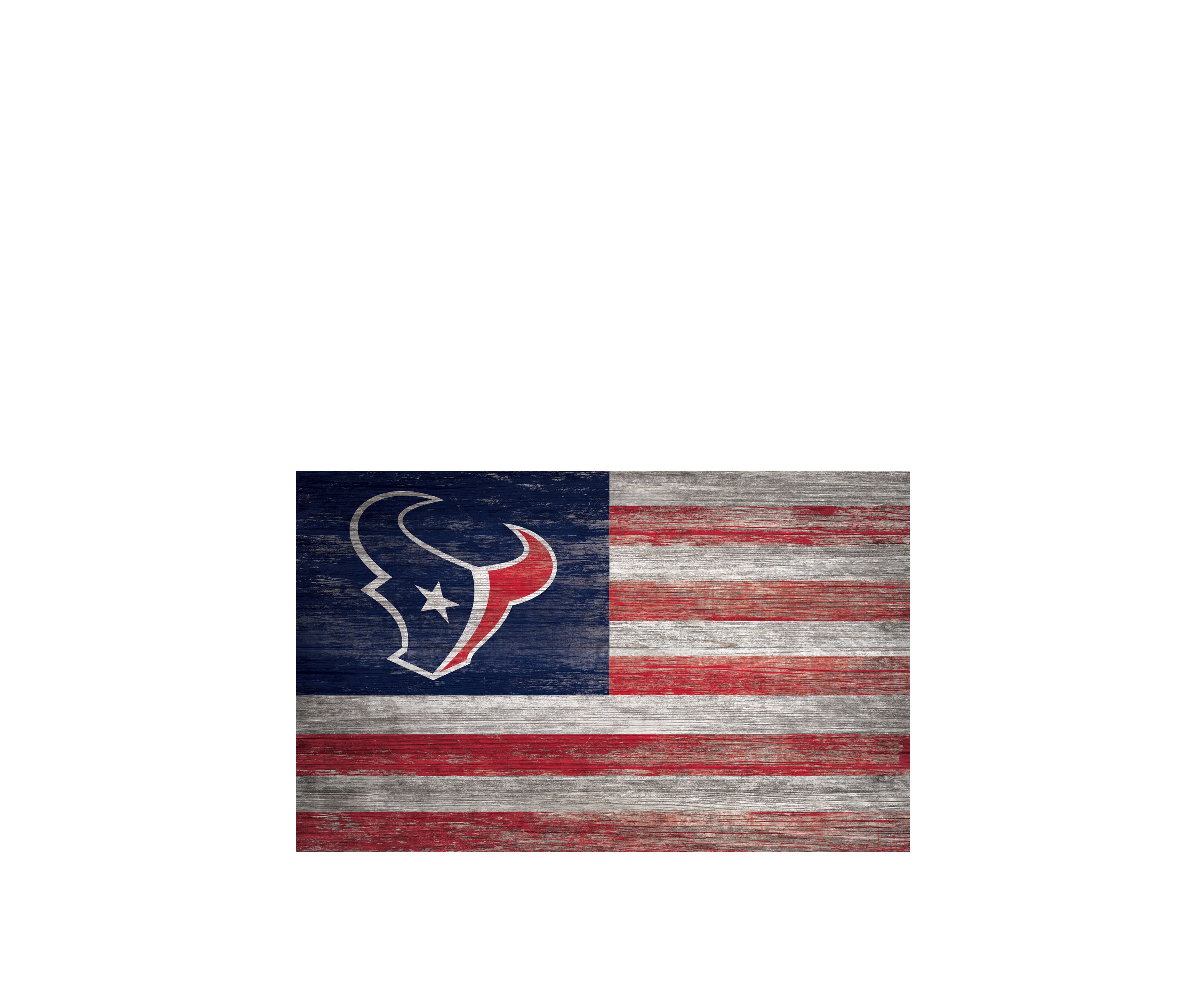 NFL Houston Texans 11 in x 19 in Distressed Flag