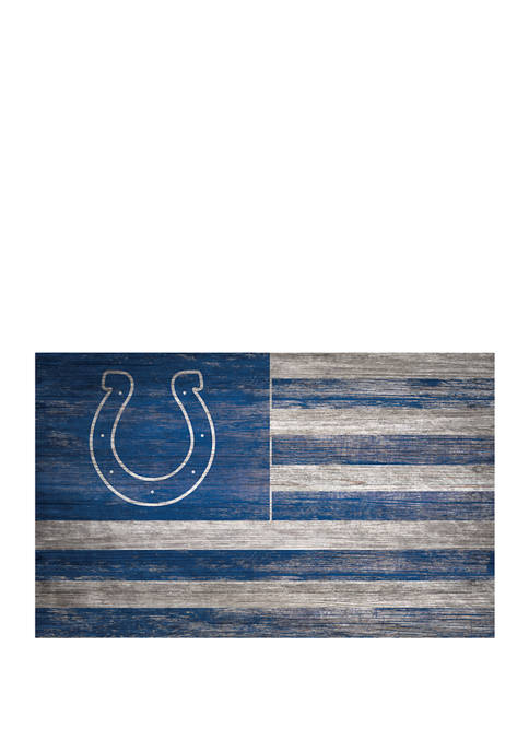 NFL Indianapolis Colts 11 in x 19 in Distressed Flag