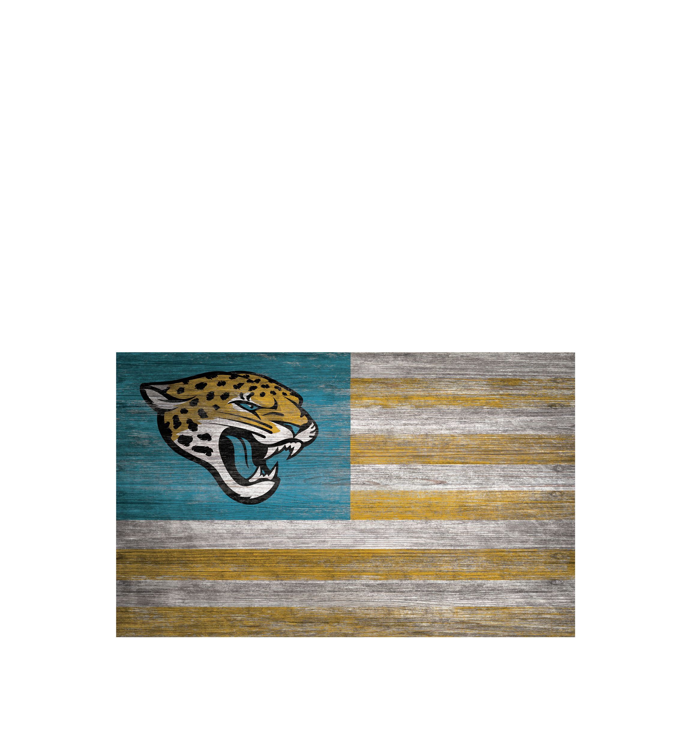 NFL Jacksonville Jaguars 11 in x 19 in Distressed Flag 