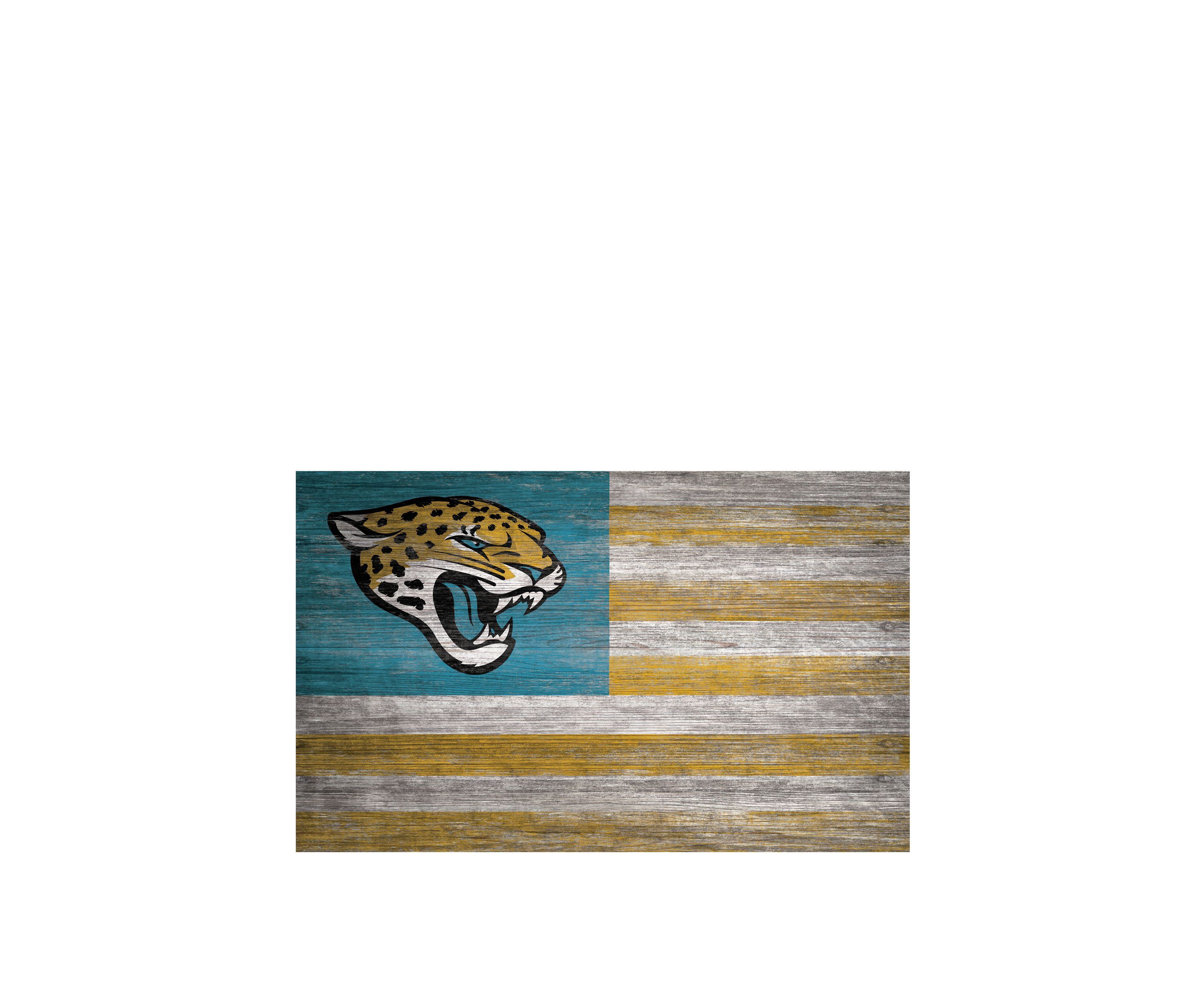 NFL Jacksonville Jaguars 11 in x 19 in Distressed Flag 
