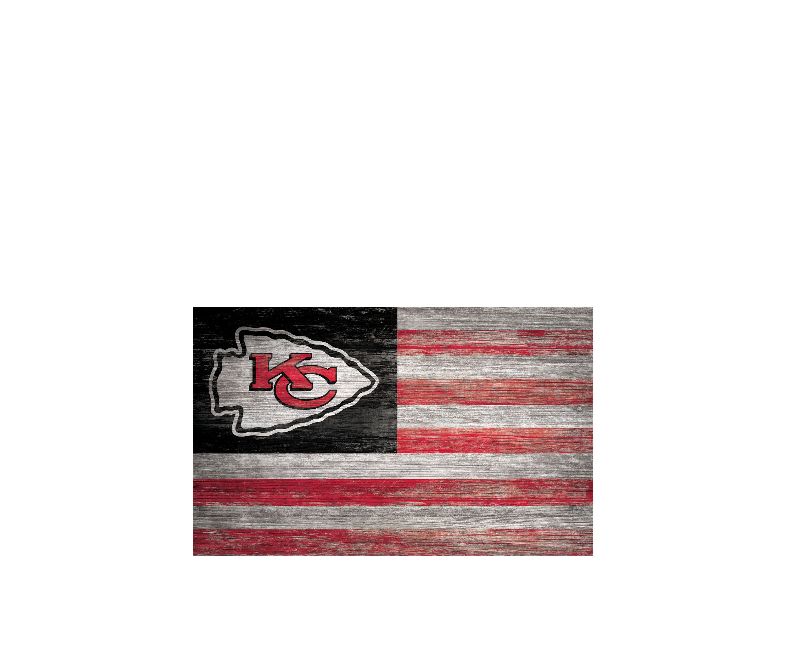 NFL Kansas City Chiefs 11 in x 19 in Distressed Flag 