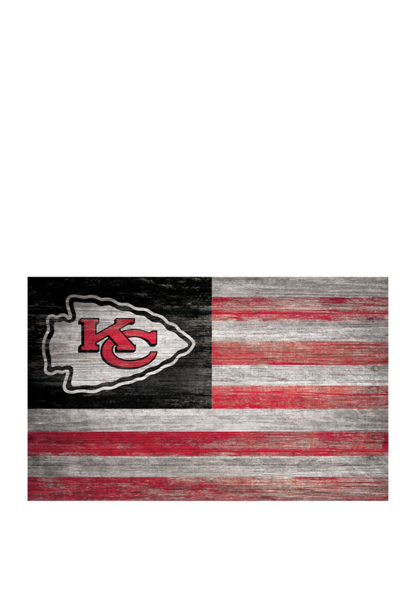 NFL Kansas City Chiefs 11 in x 19 in Distressed Flag 