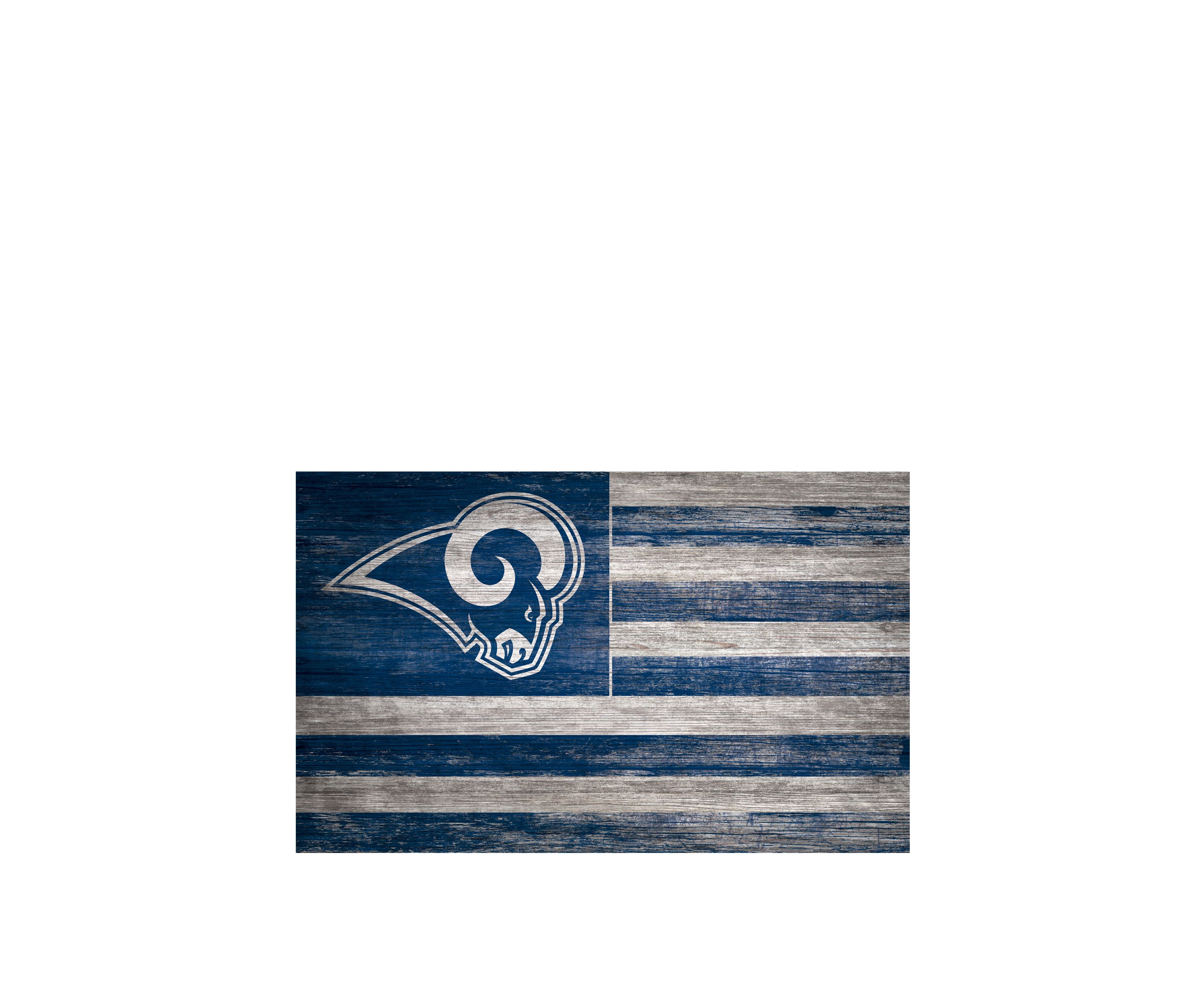 NFL Los Angeles Rams 11 in x 19 in Distressed Flag 
