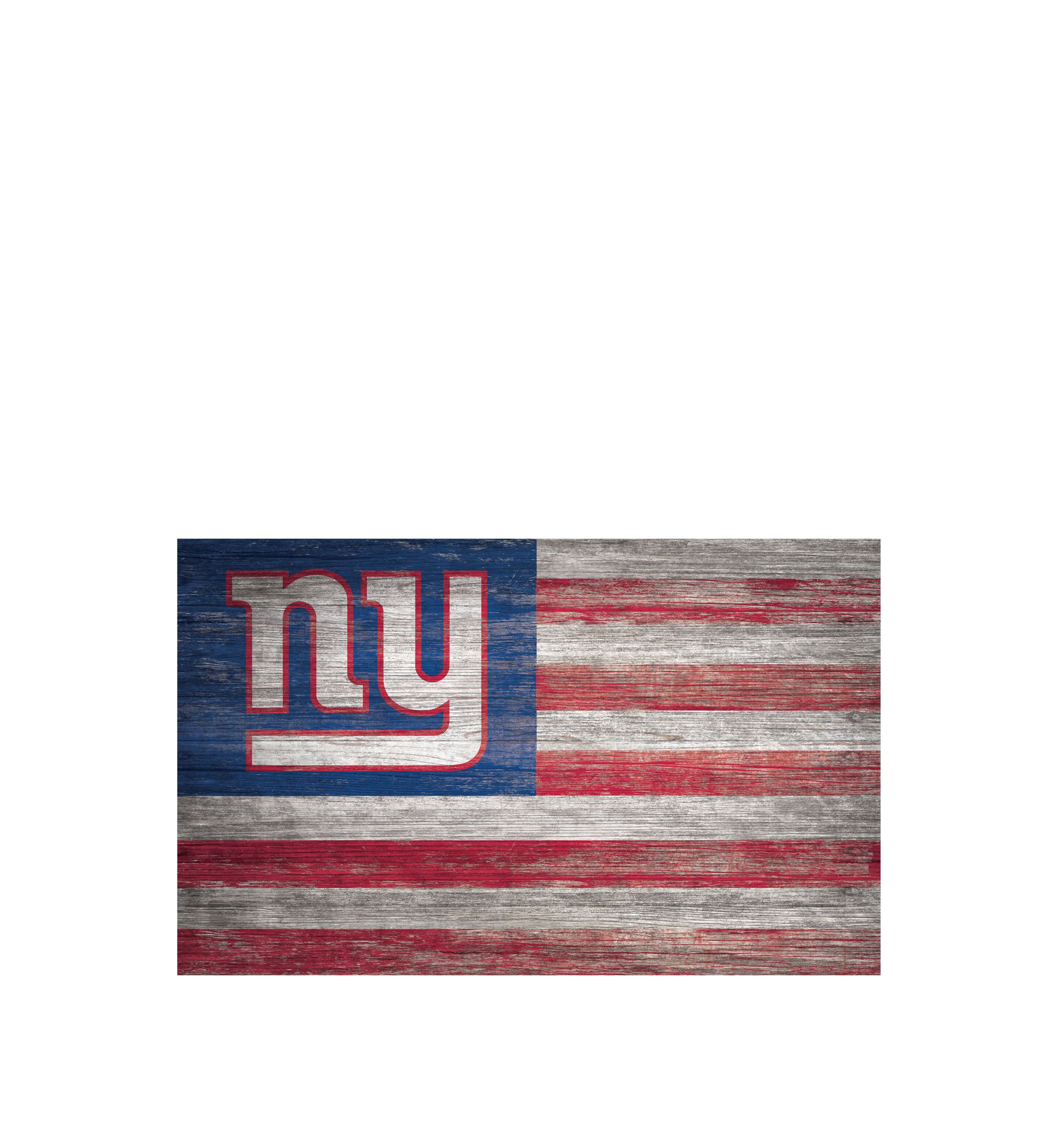 NFL New York Giants 11 in x 19 in Distressed Flag