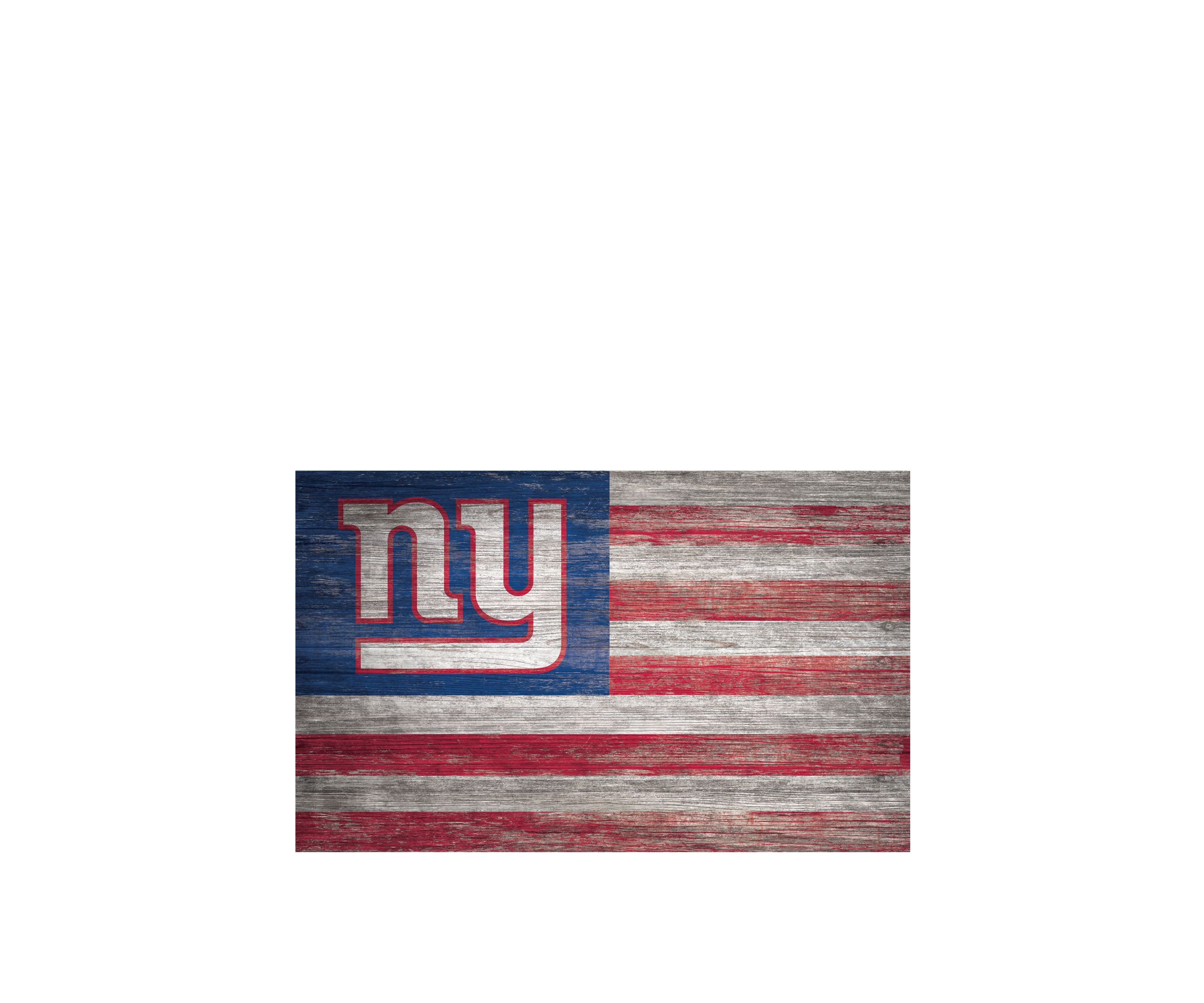 NFL New York Giants 11 in x 19 in Distressed Flag