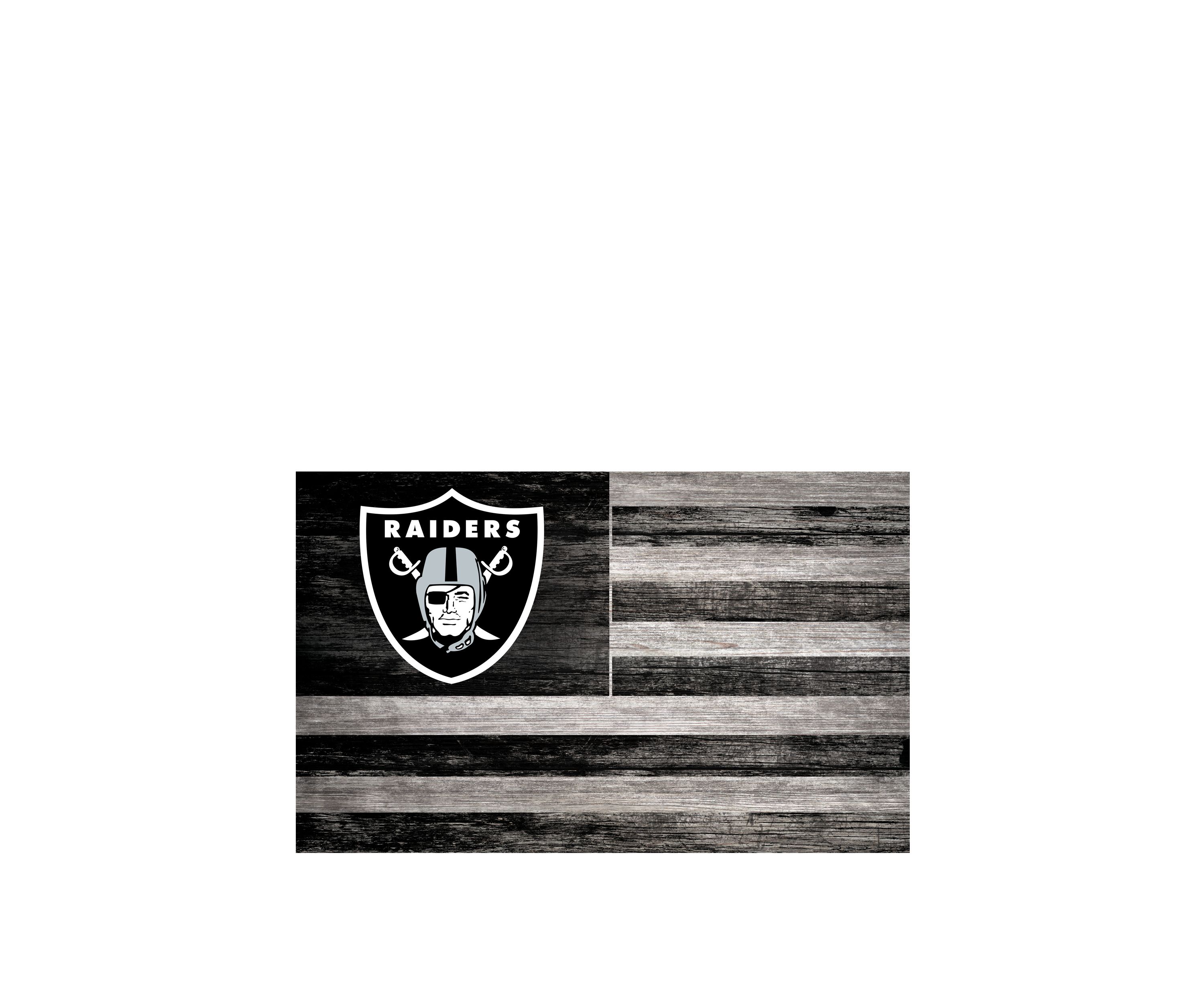 NFL Oakland Raiders 11 in x 19 in Distressed Flag 