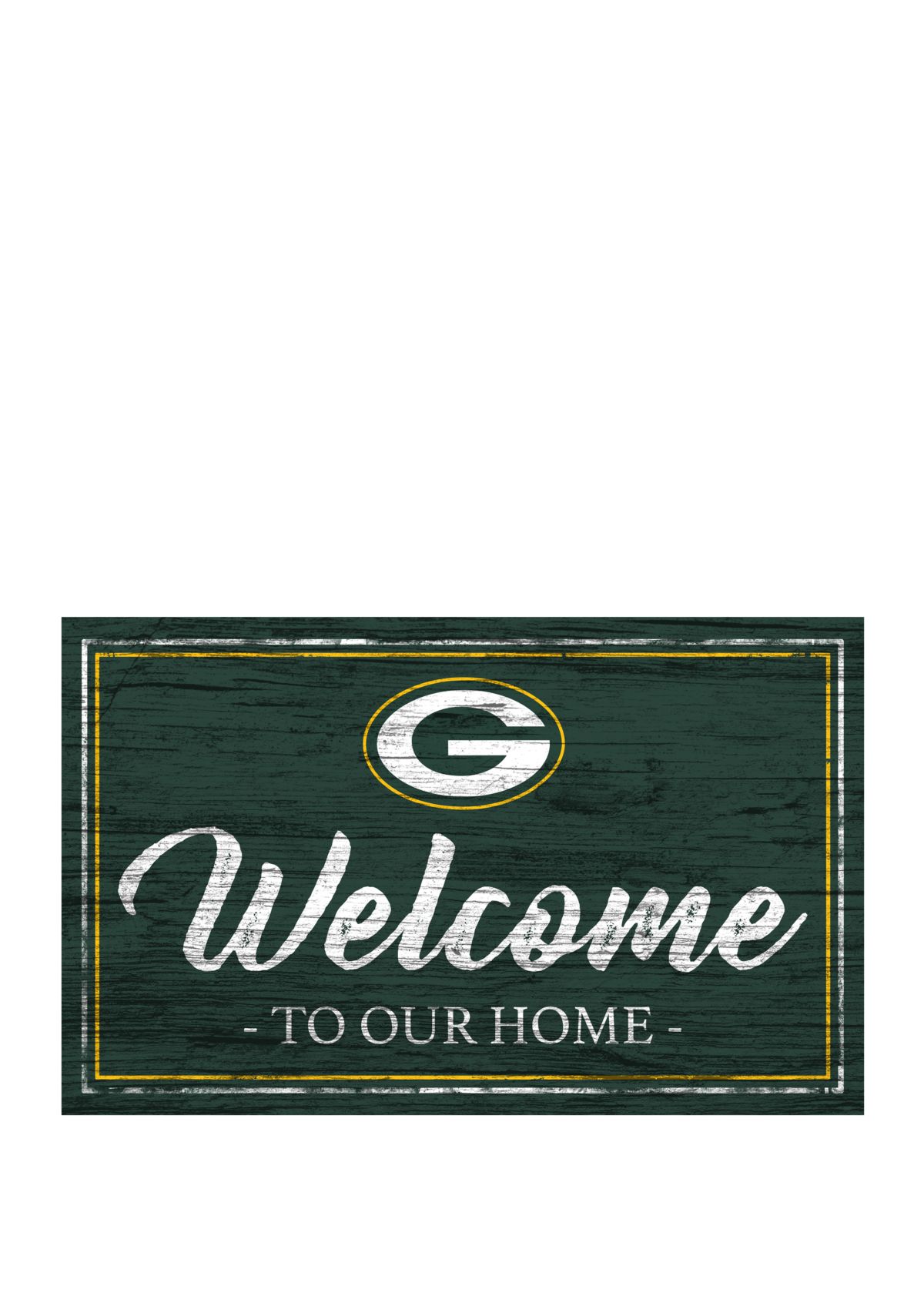 NFL Green Bay Packers 11 in x 19 in Team Color Welcome Sign