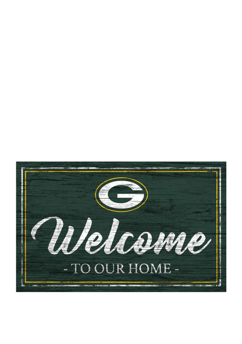 NFL Green Bay Packers 11 in x 19 in Team Color Welcome Sign