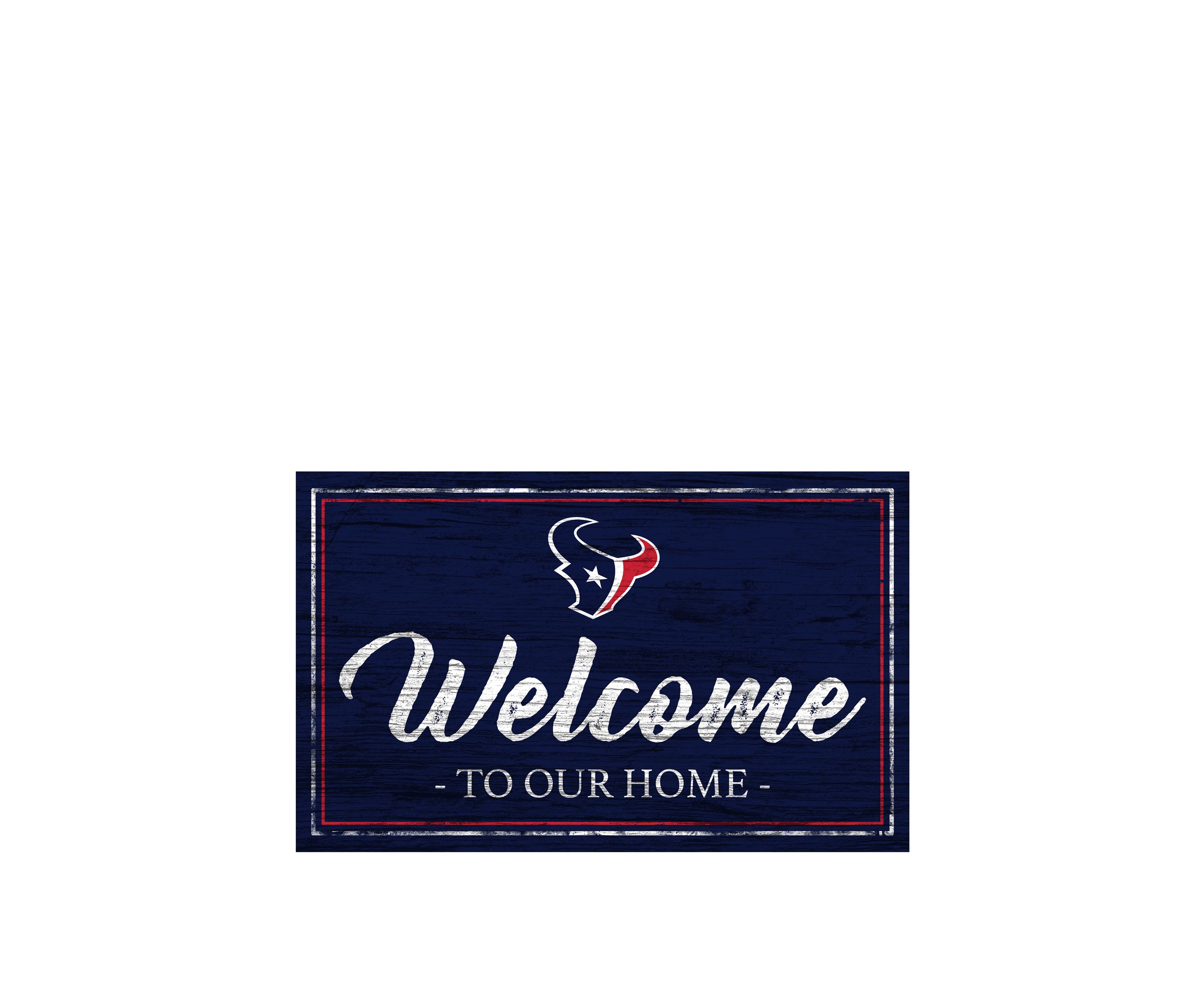 NFL Houston Texans 11 in x 19 in Team Color Welcome Sign