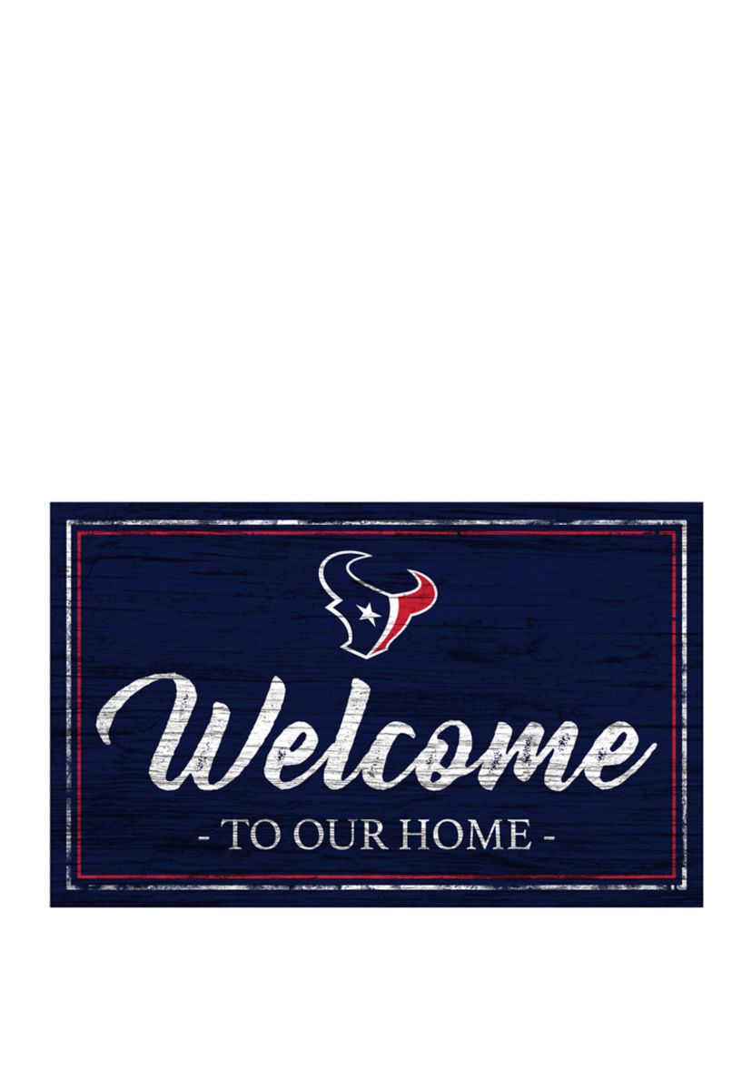 NFL Houston Texans 11 in x 19 in Team Color Welcome Sign