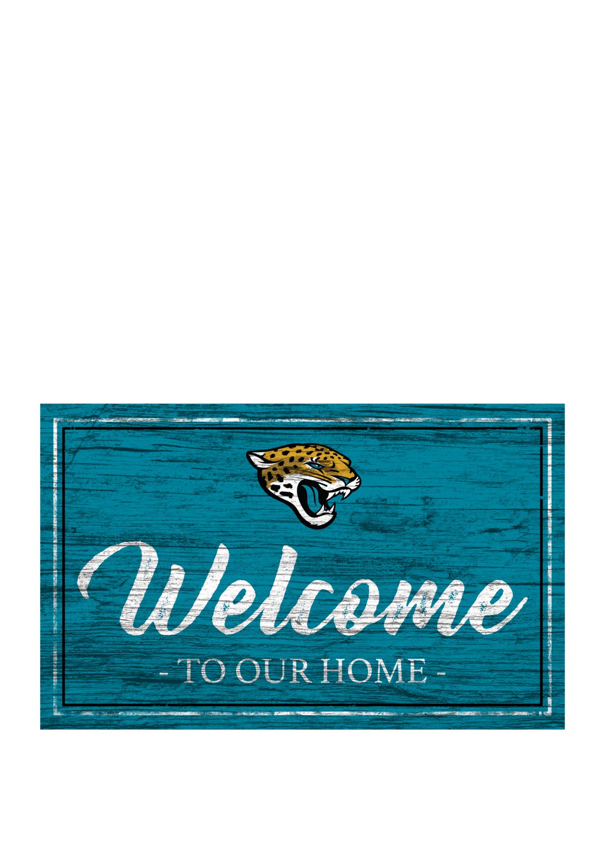 NFL Jacksonville Jaguars 11 in x 19 in Team Color Welcome Sign
