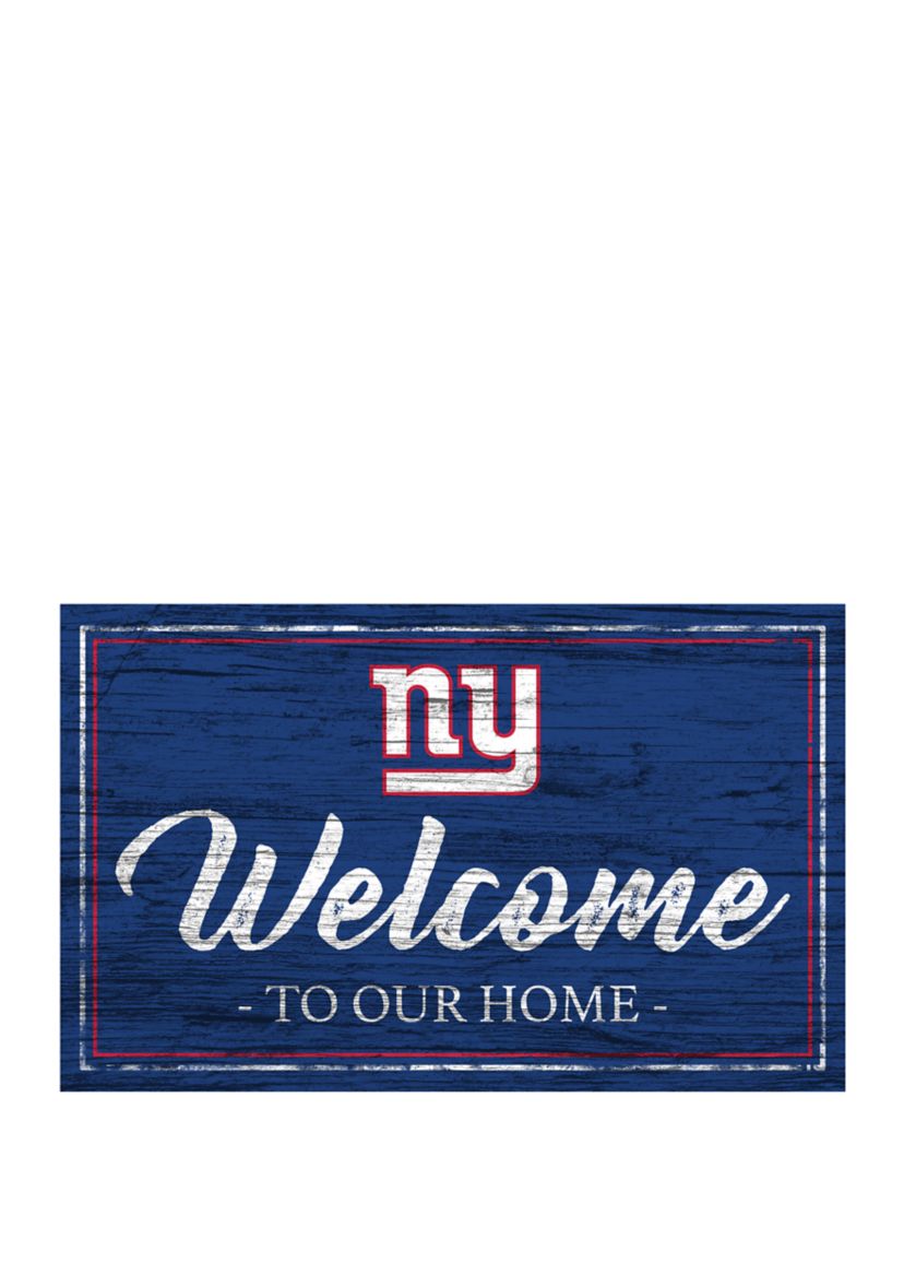 NFL New York Giants 11 in x 19 Team Color Welcome Sign