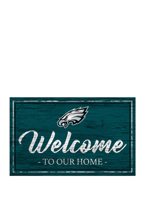 NFL Philadelphia Eagles 11 in x 19 in Team Color Welcome Sign