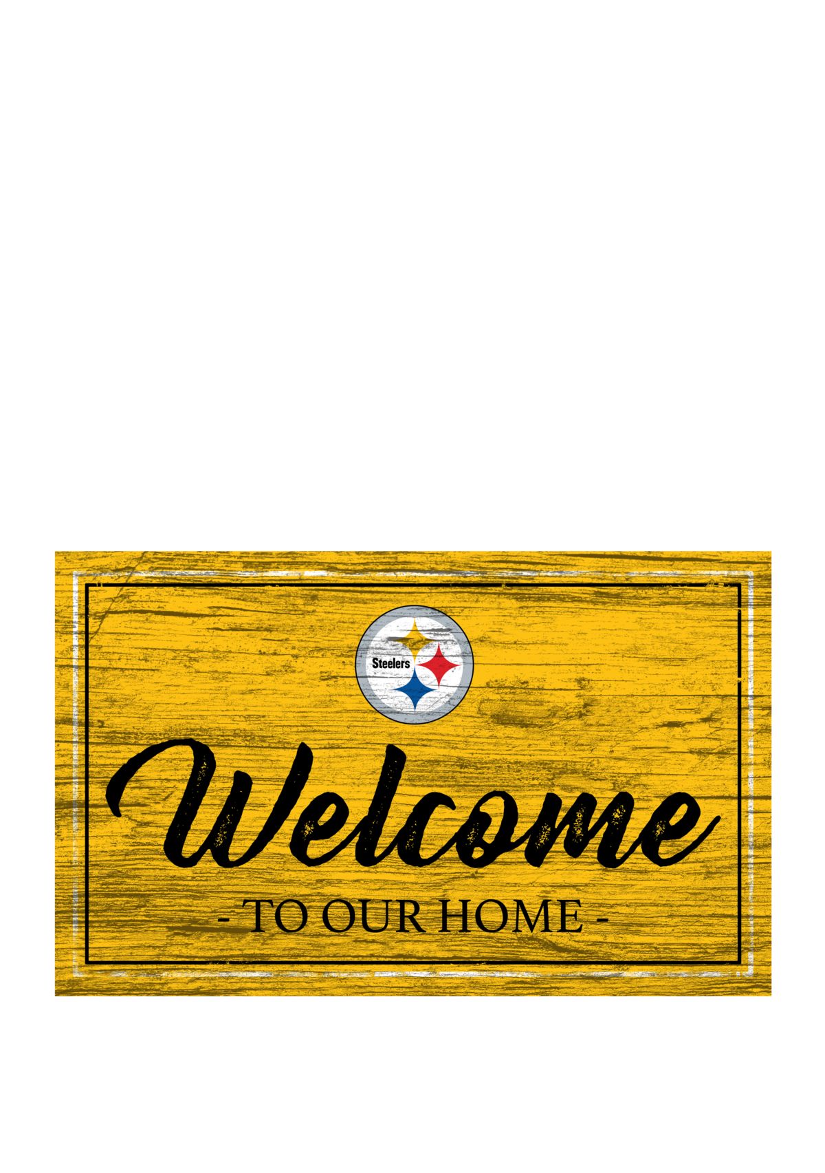 NFL Pittsburgh Steelers 11 in x 19 in Team Color Welcome Sign