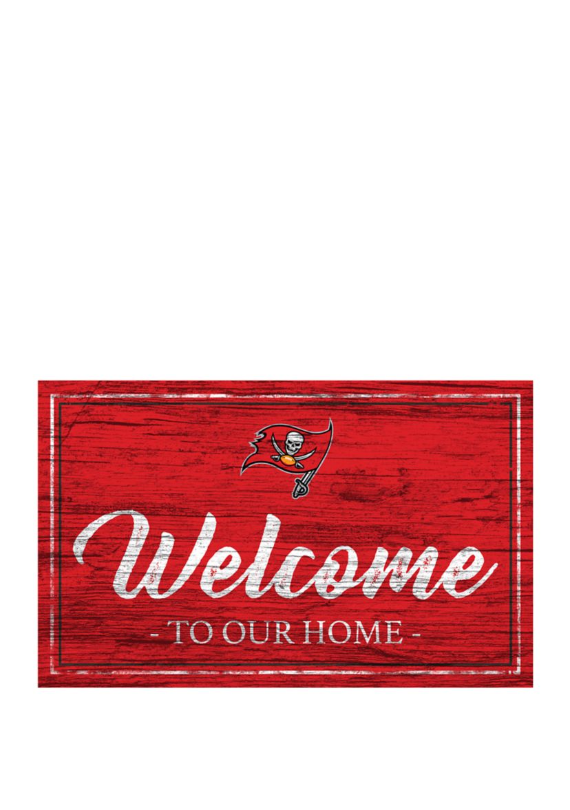 NFL Tampa Bay Buccaneers 11 in x 19 in Team Color Welcome Sign