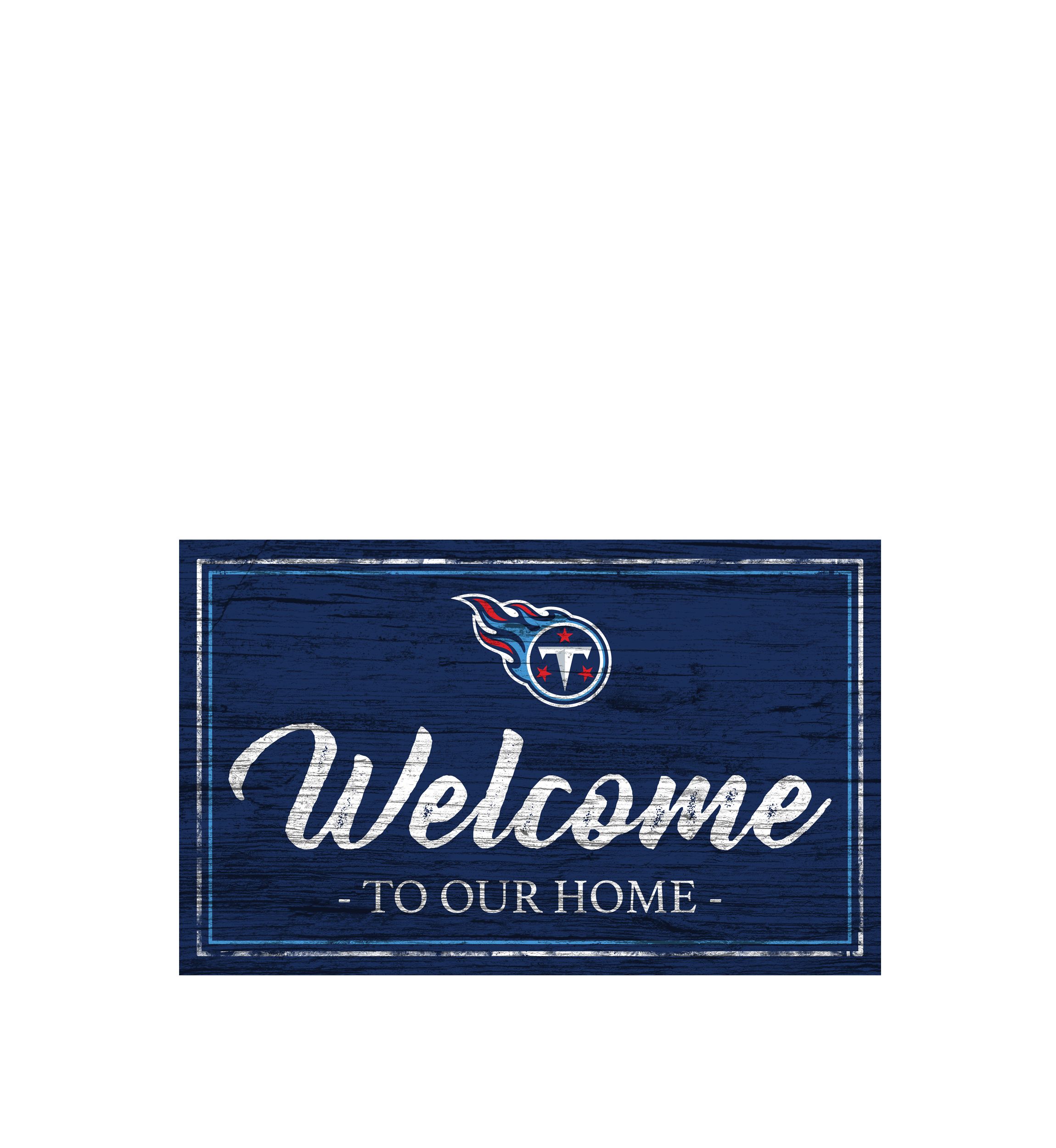 NFL Tennessee Titans 11 in x 19 in Team Color Welcome Sign