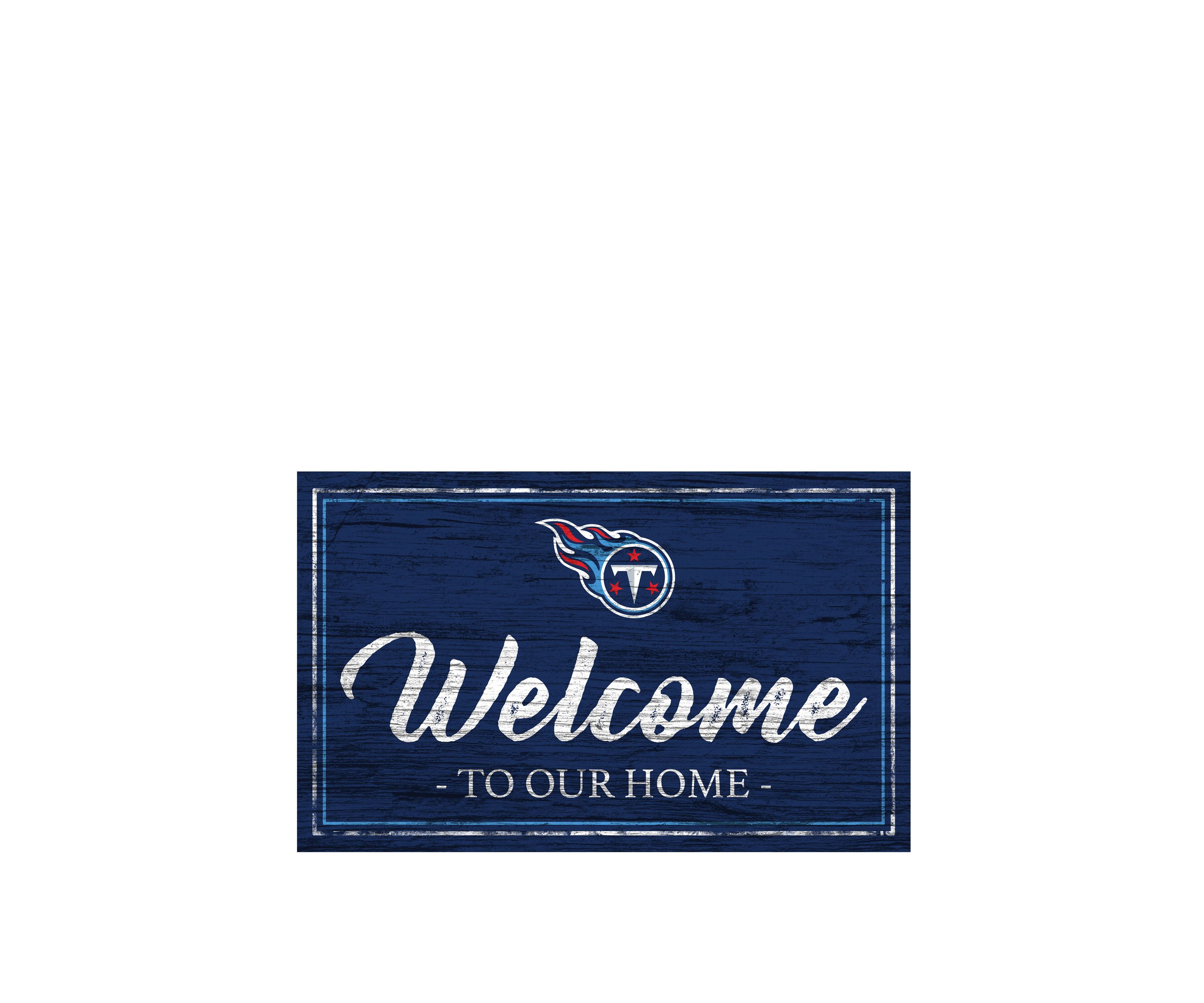 NFL Tennessee Titans 11 in x 19 in Team Color Welcome Sign