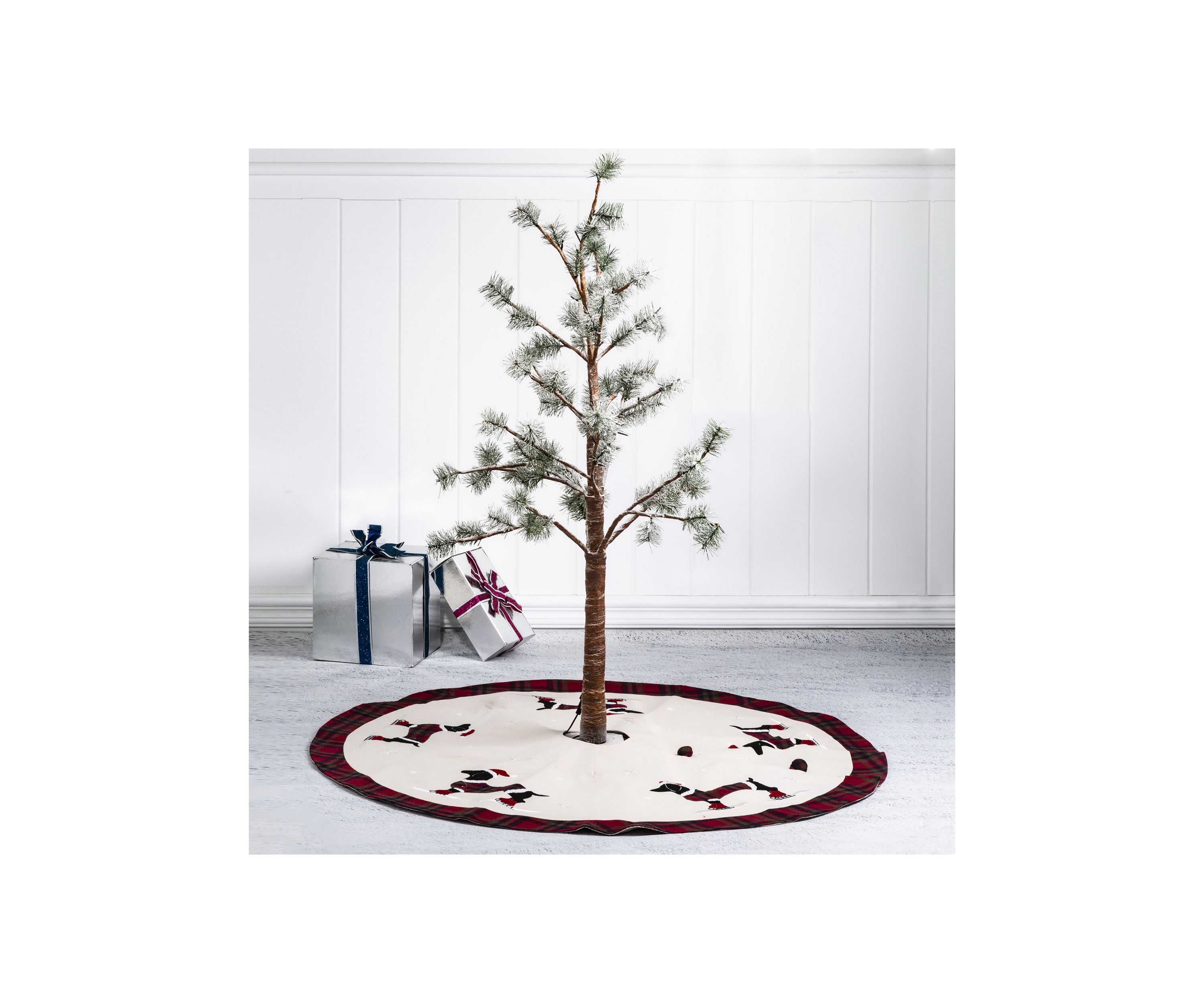 Fabric Christmas Tree Skirt - Dachshund
