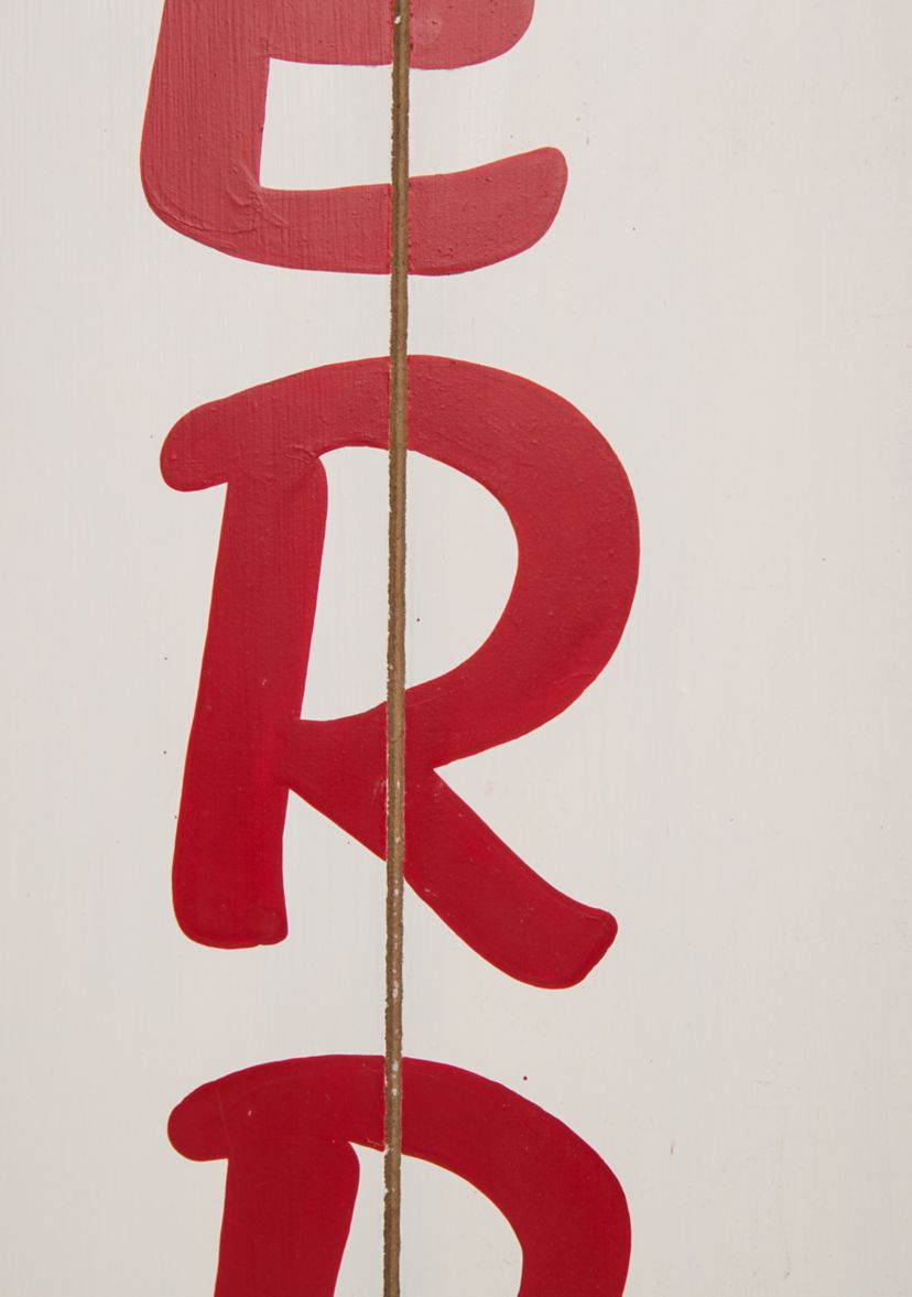 Wooden Snowman Porch Sign - MERRY