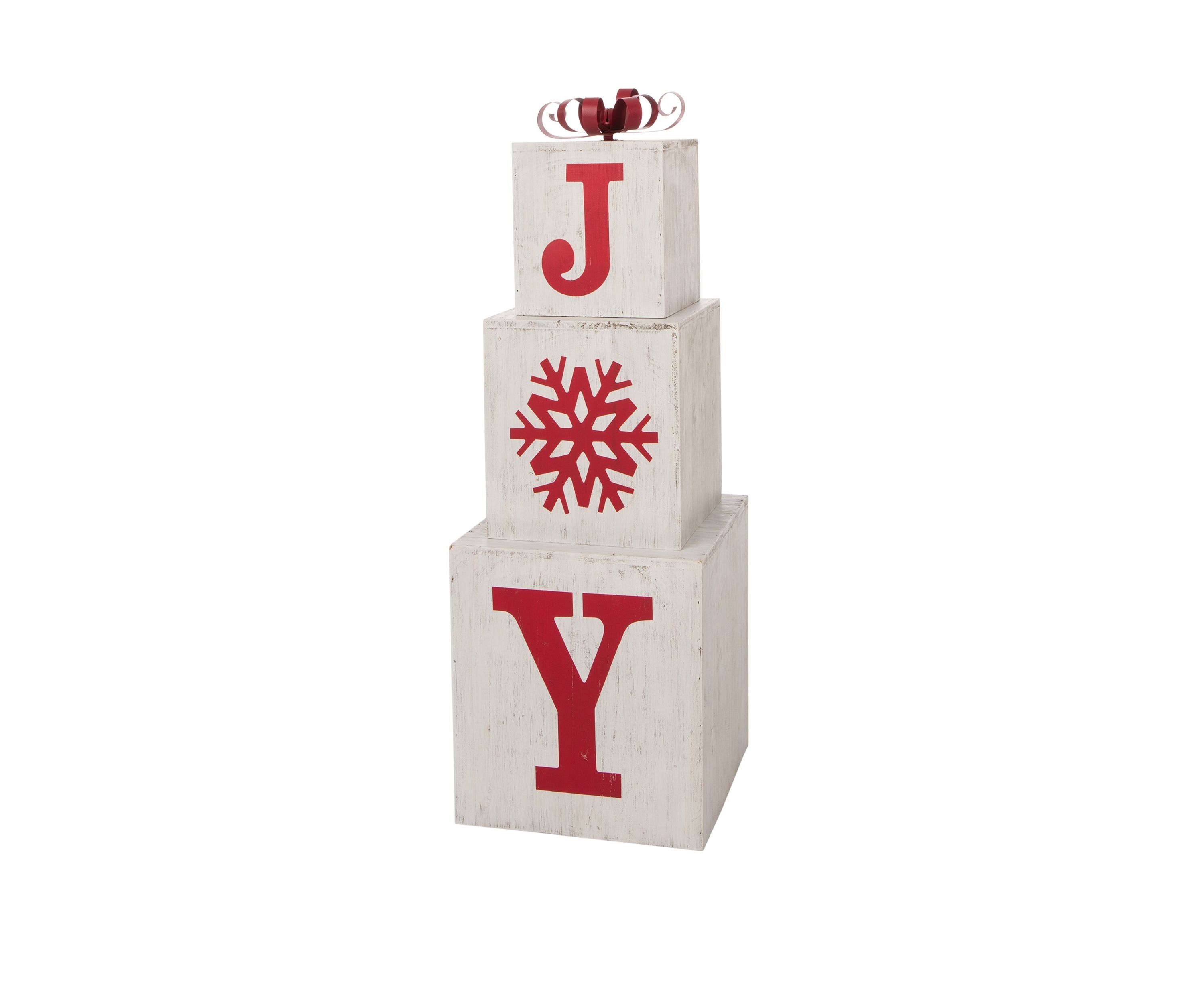 Wooden Block Wording Porch Sign - Joy 