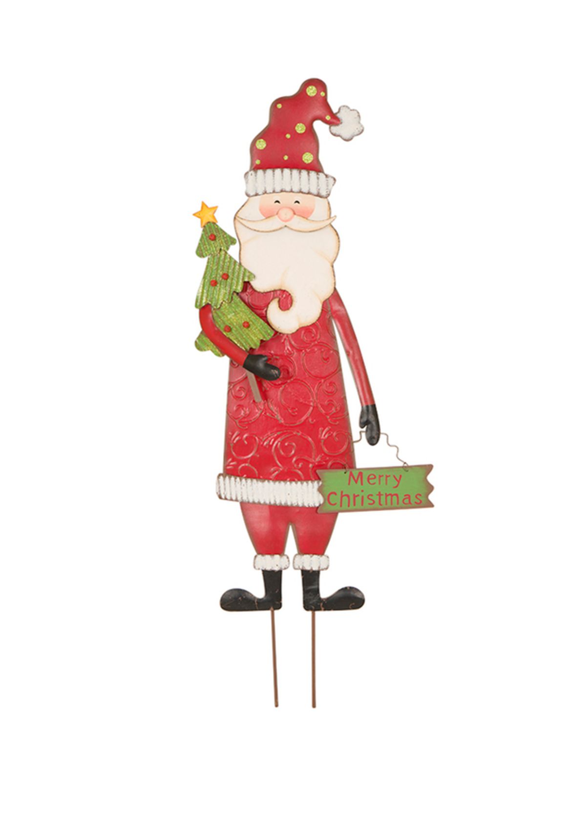 Metal Santa Yard Stake or Standing Décor or Wall Décor