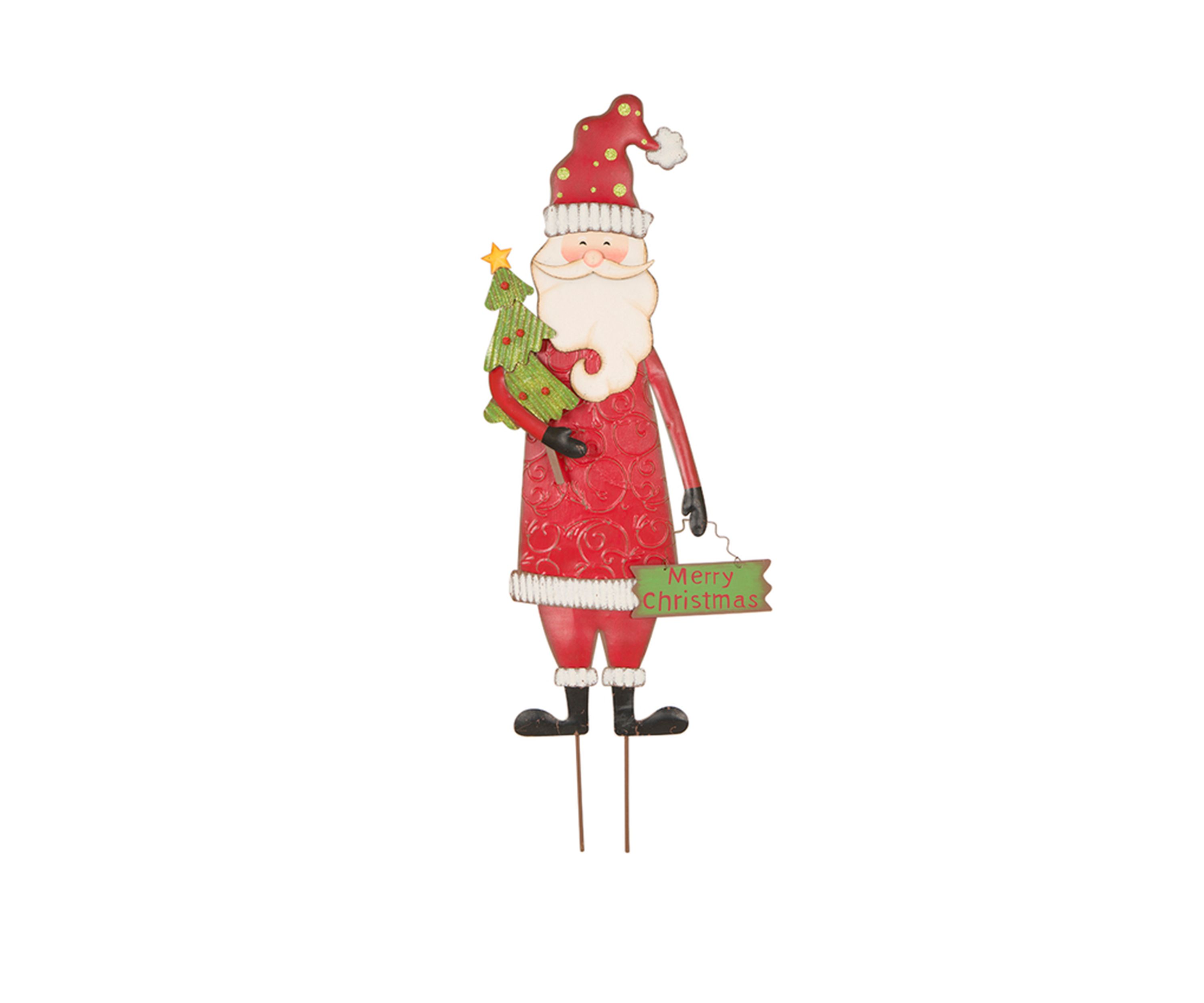 Metal Santa Yard Stake or Standing Décor or Wall Décor