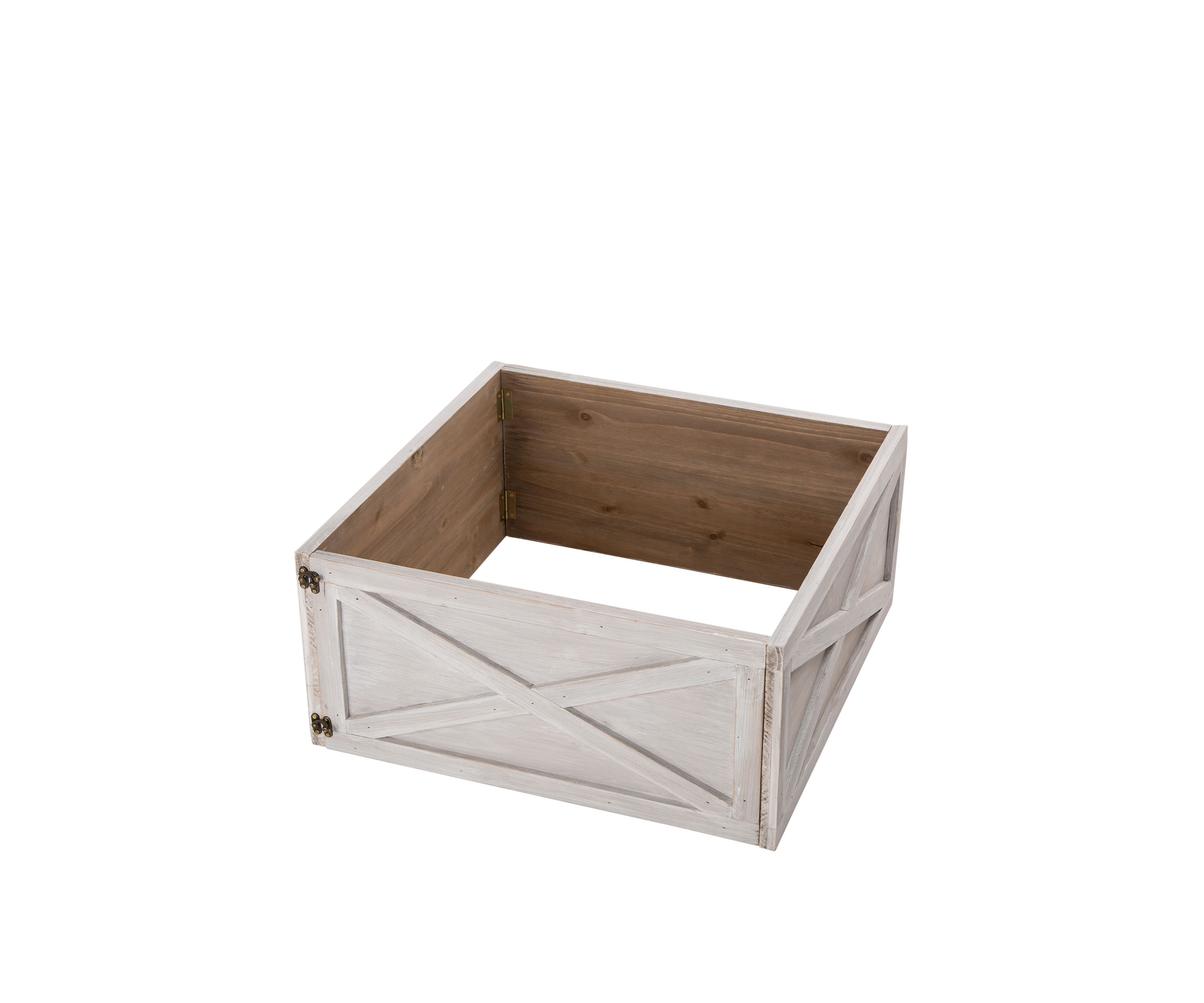 Washed White Wooden Tree Collar