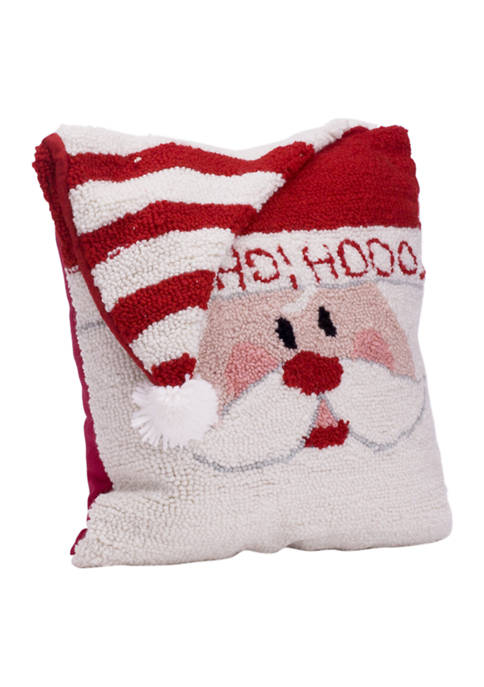 Glitzhome Hooked 3D Santa Pillow