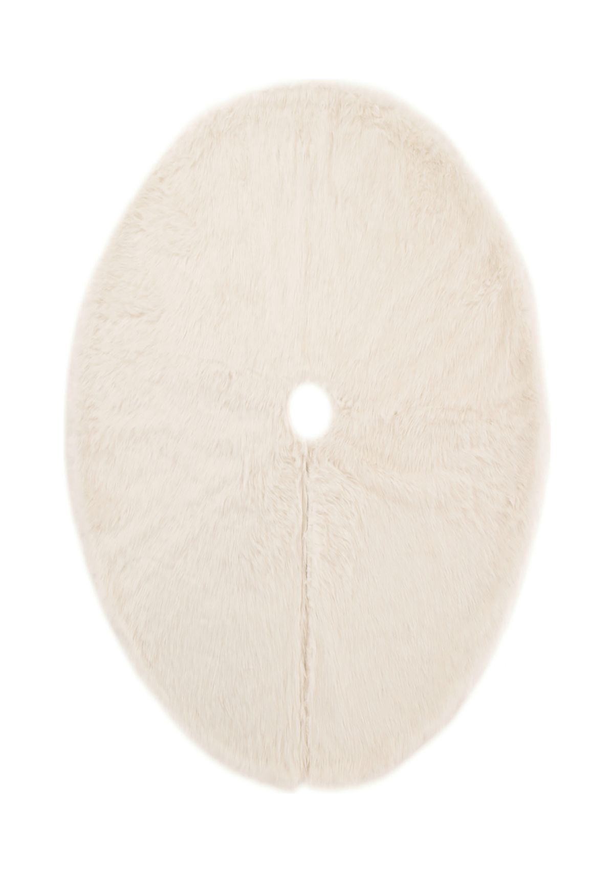 White Plush Christmas Tree Skirt