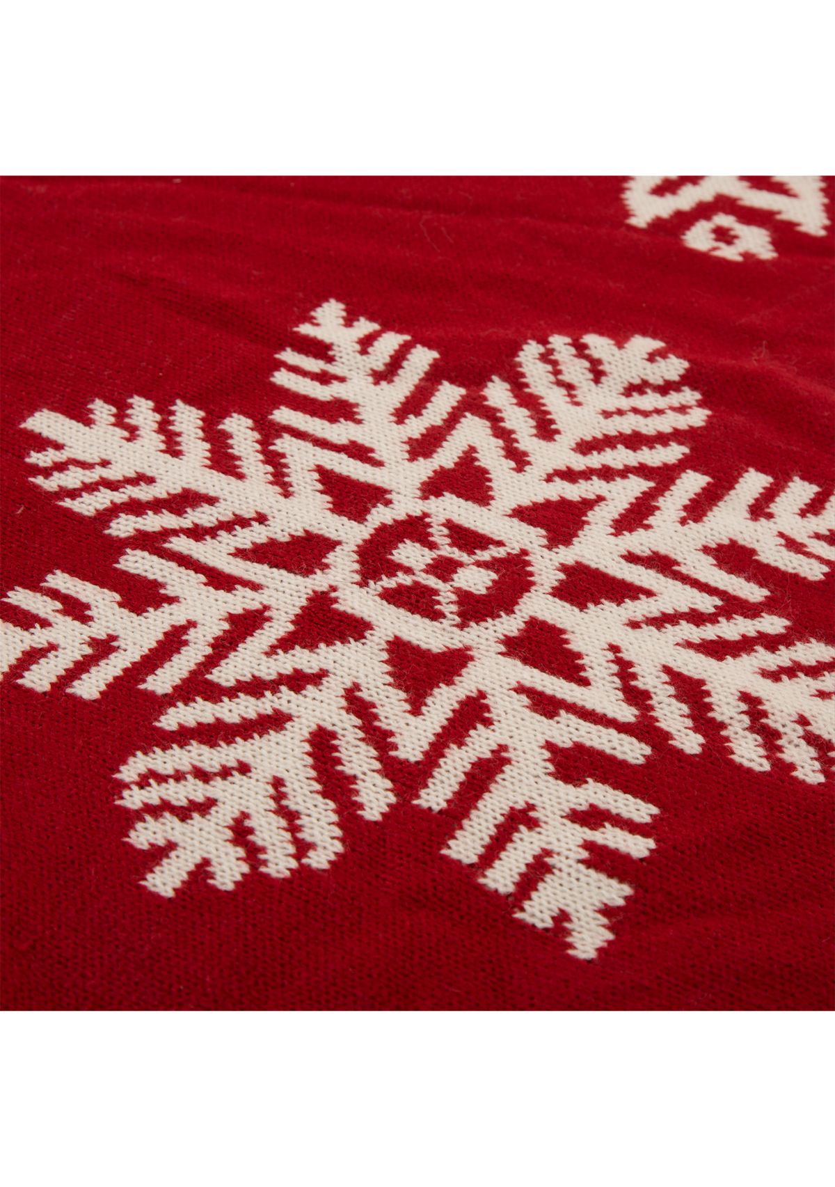 Knitted Snowflake Acrylic Christmas Tree Skirt