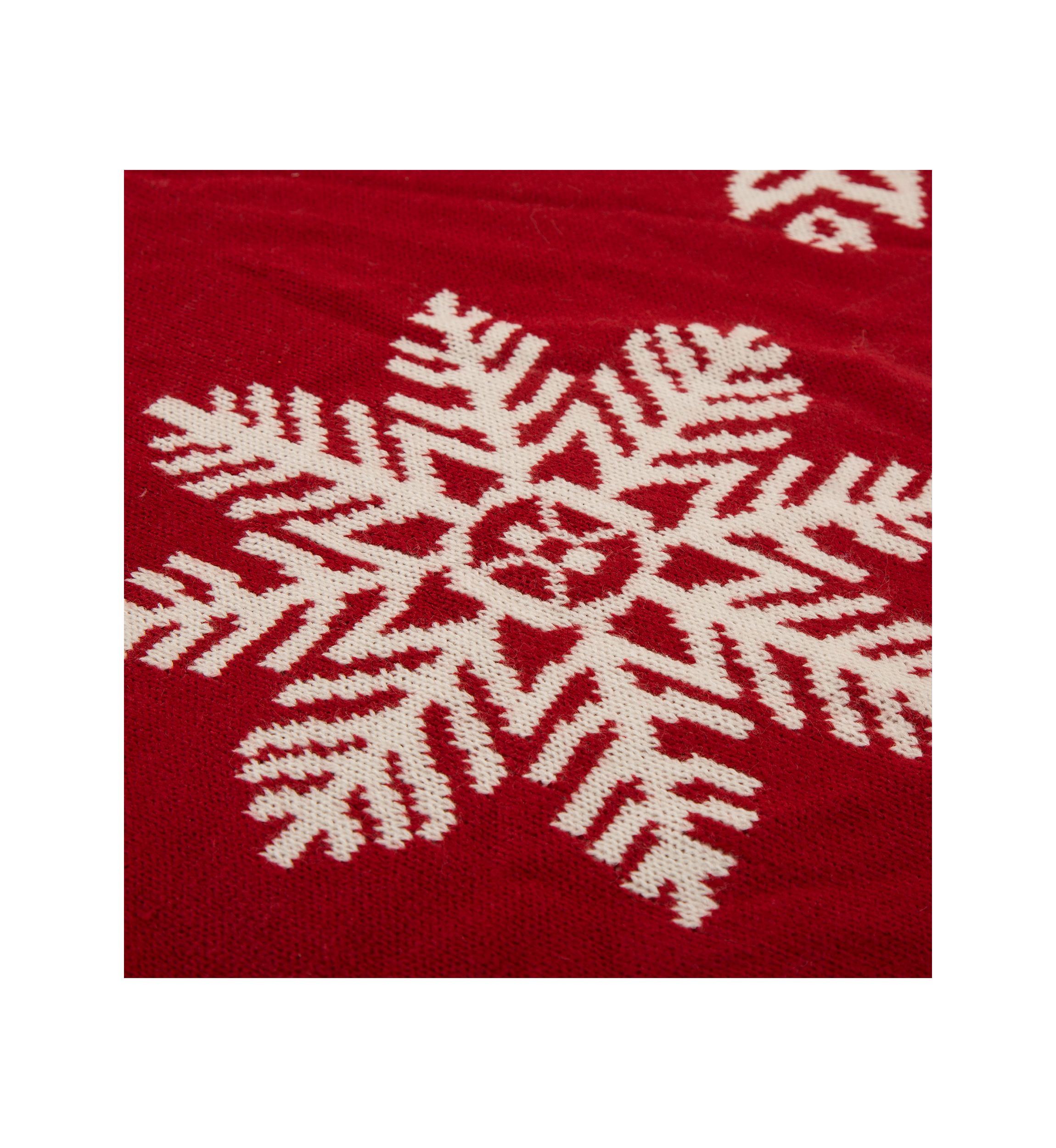 Knitted Snowflake Acrylic Christmas Tree Skirt