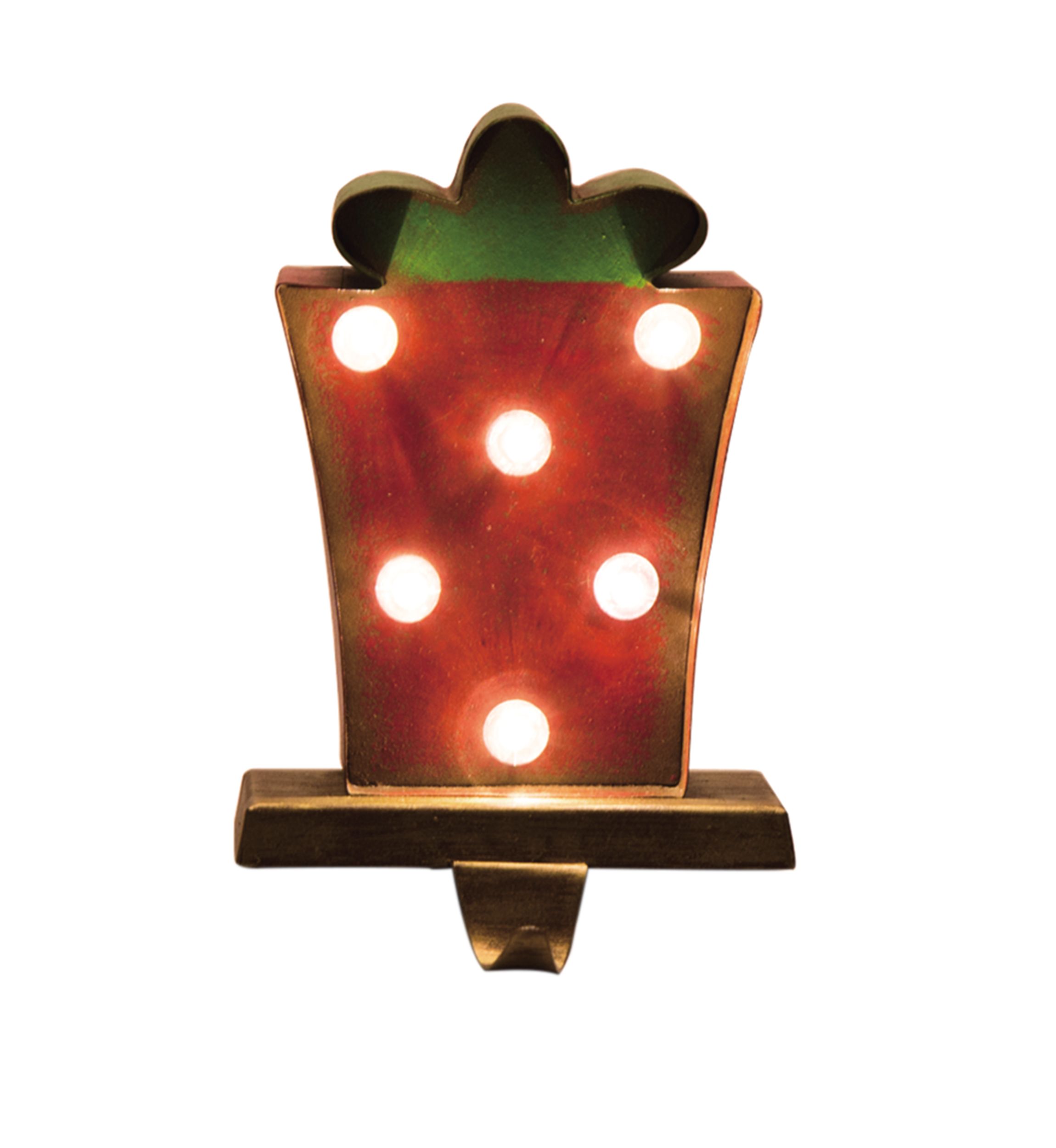 Marquee LED Gift Box Stocking Holder
