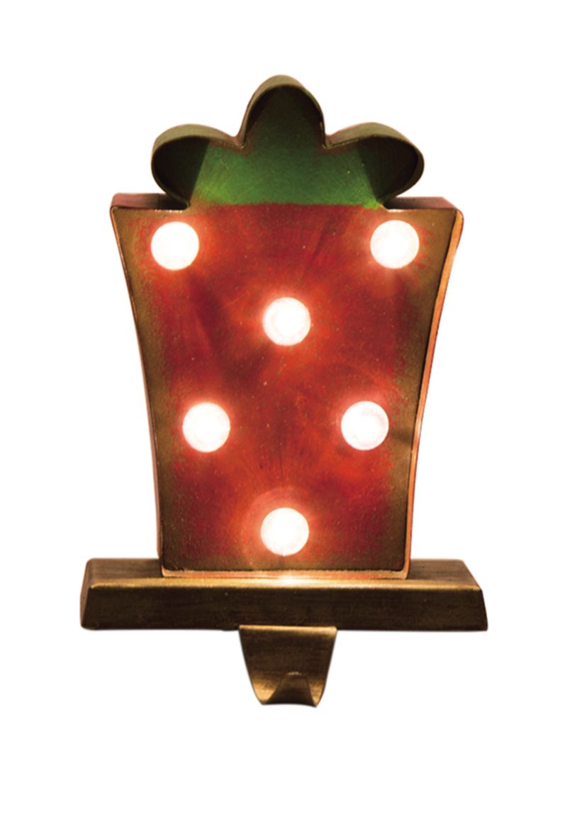 Marquee LED Gift Box Stocking Holder