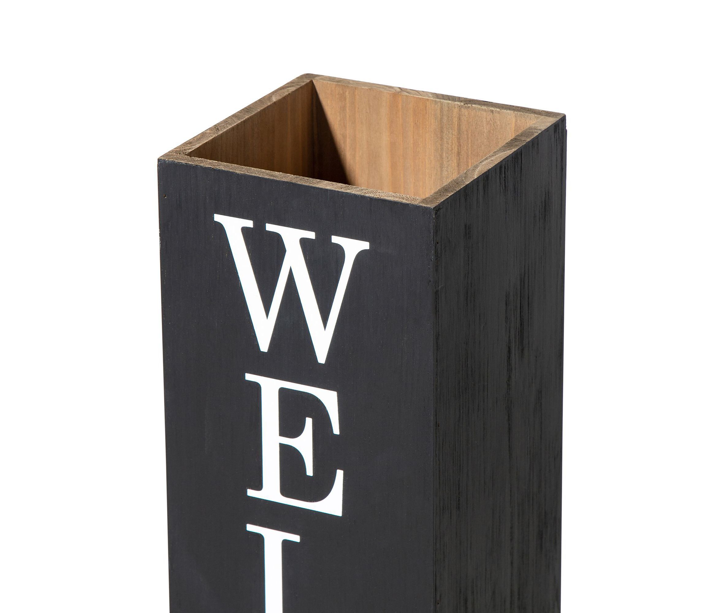 Double Sided Solid Wood Boxed "WELCOME HOME" Porch Sign