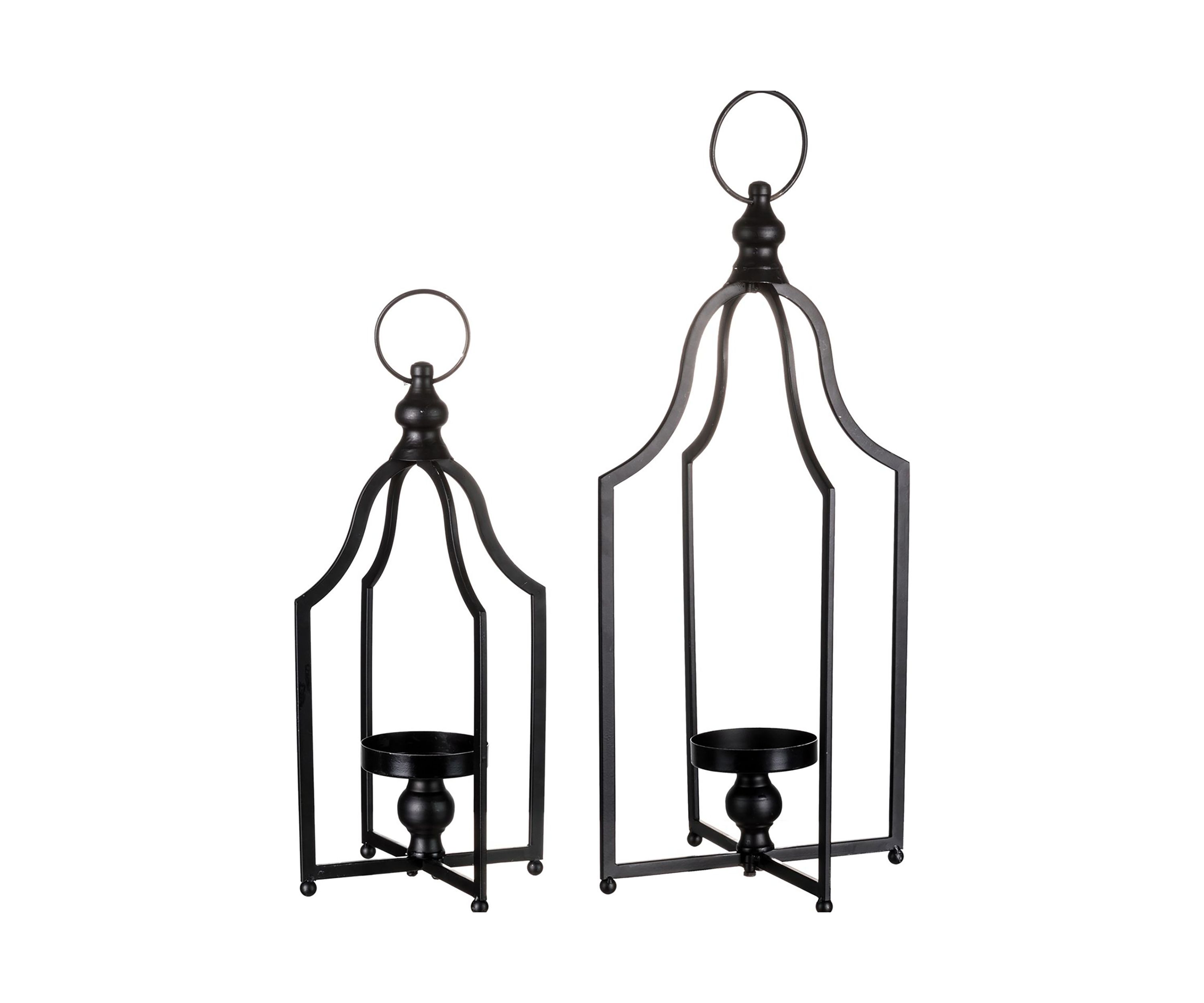 Set Of 2 Farmhouse Metal Lantern
