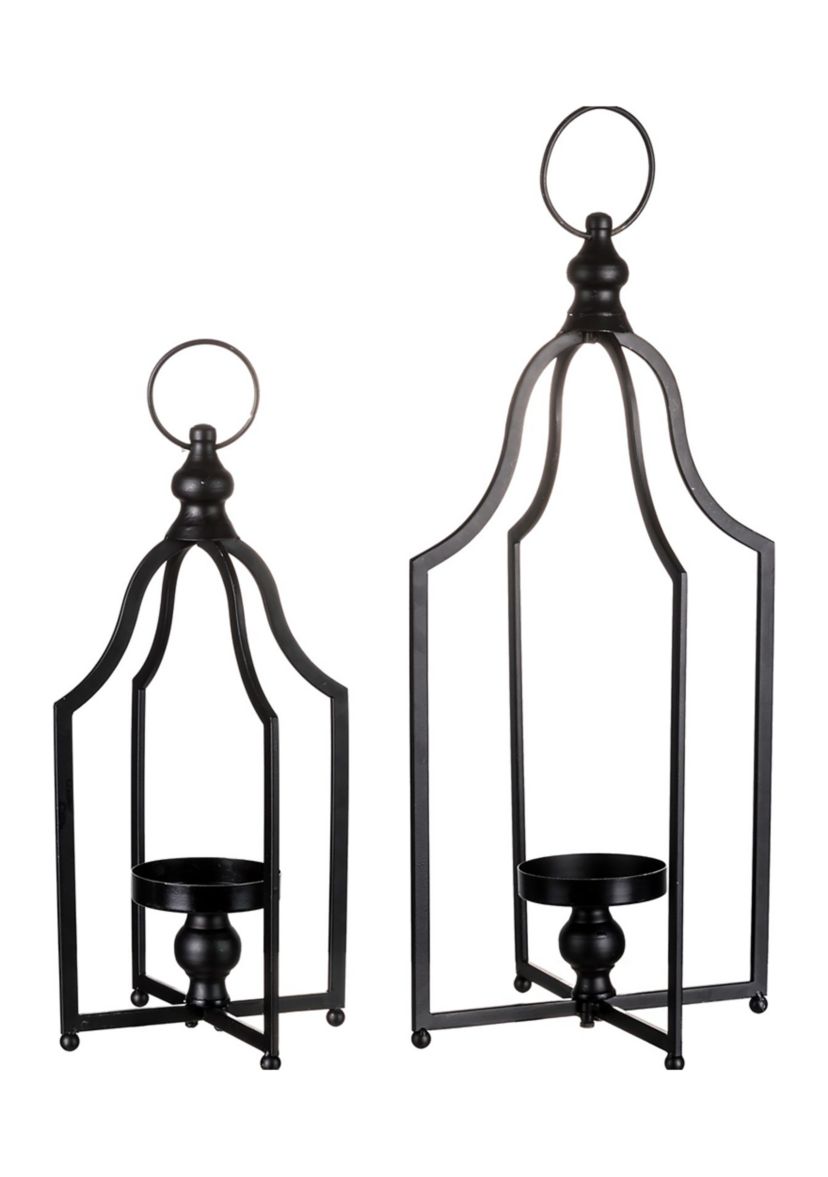 Set Of 2 Farmhouse Metal Lantern