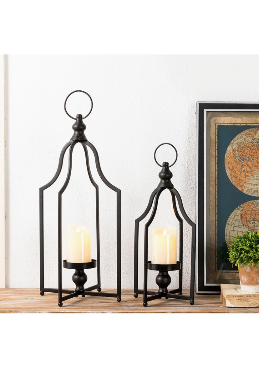 Set Of 2 Farmhouse Metal Lantern