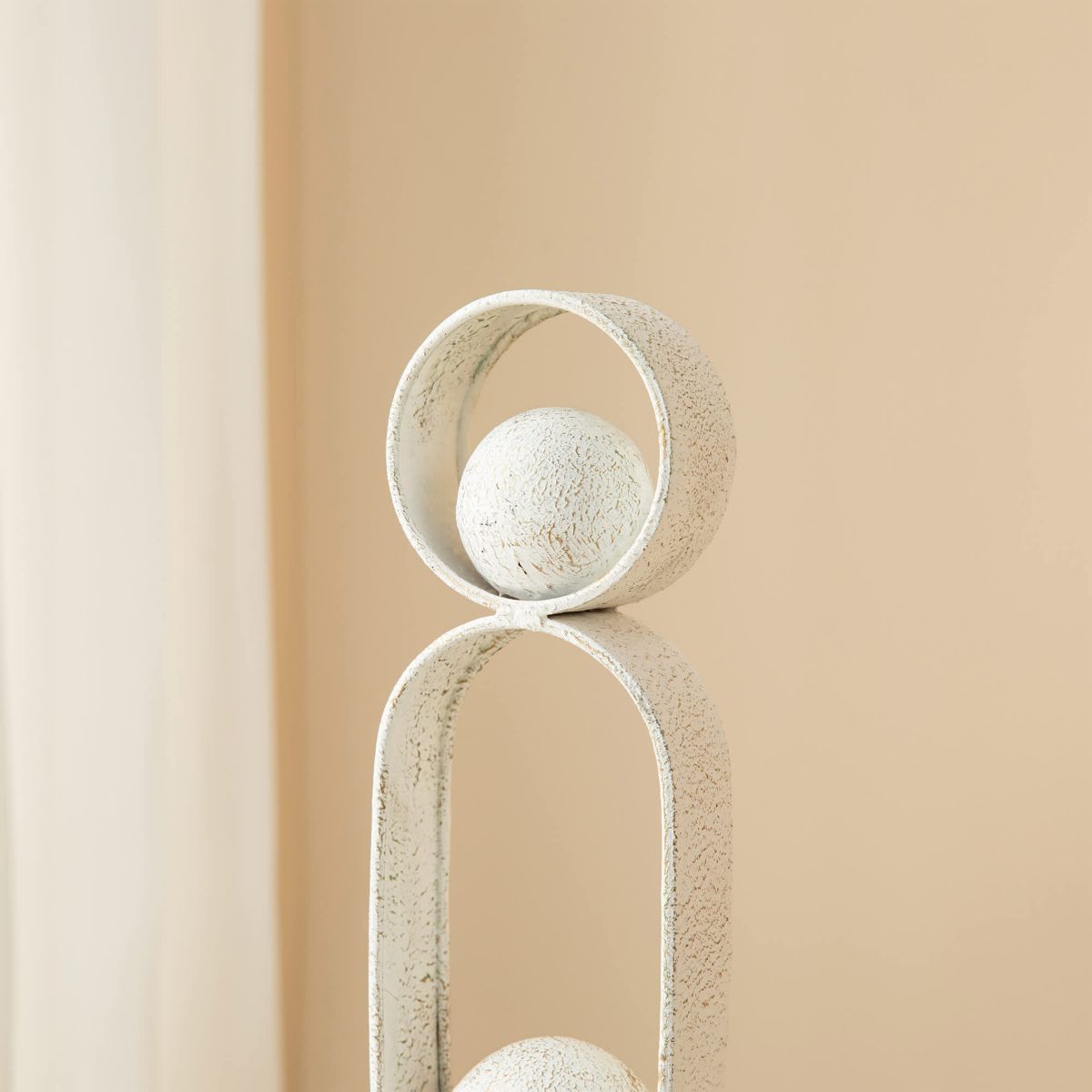 25.50"H Modern Abstract White Metal Sculpture Table Decor