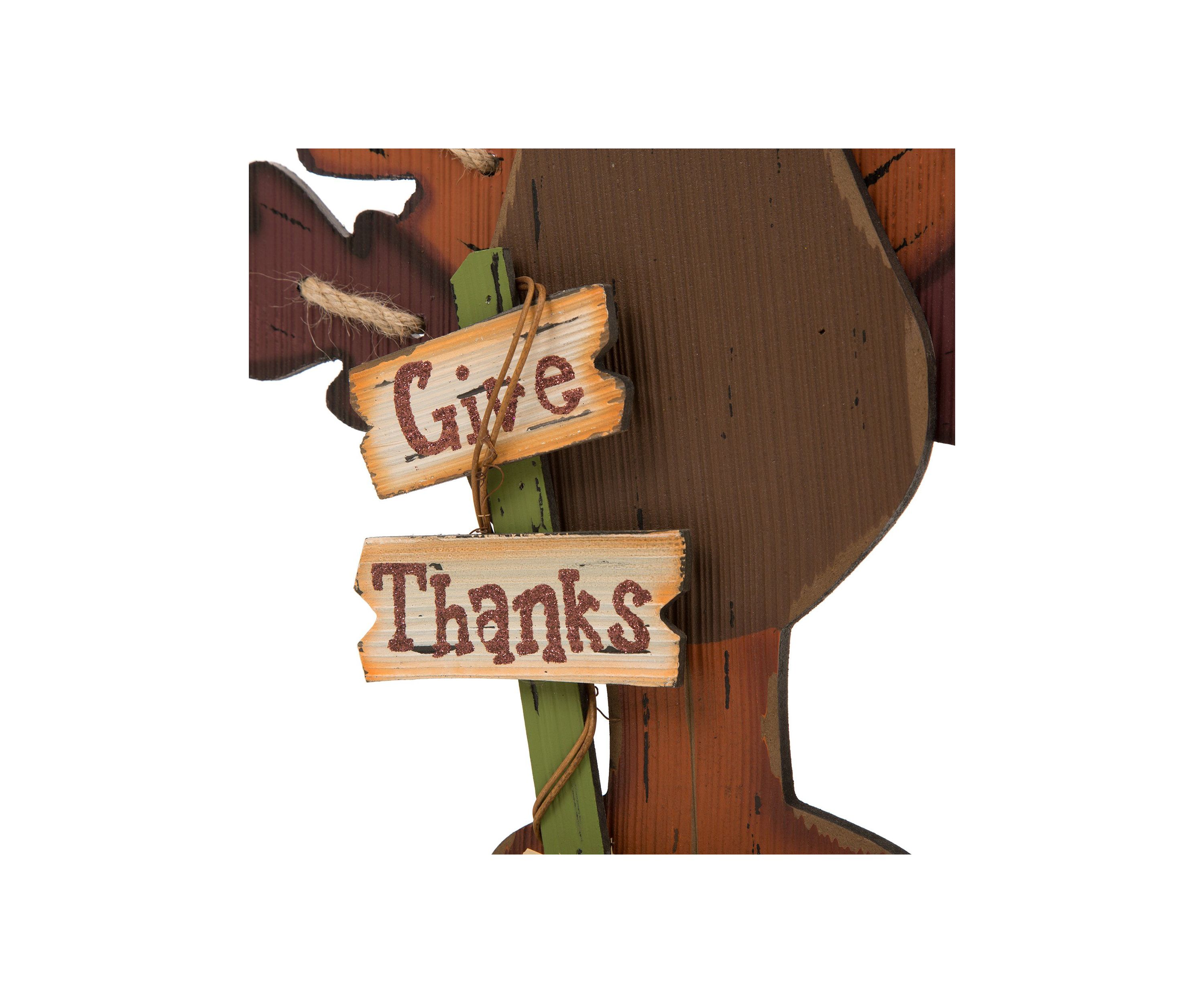 Burlap/Wooden Turkey Table Decor