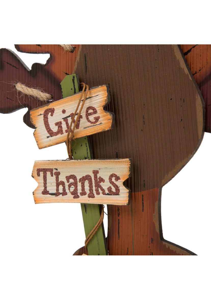 Burlap/Wooden Turkey Table Decor