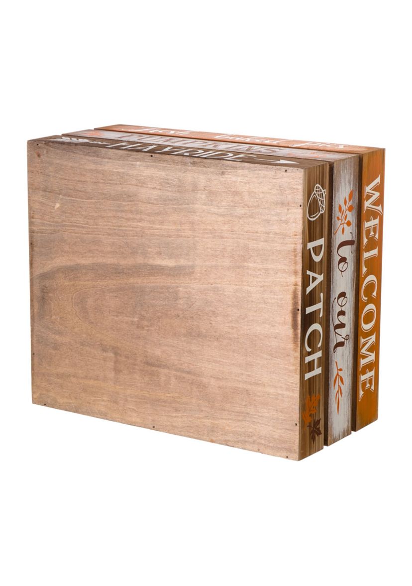 S/2 Wooden Pumpkin Crate