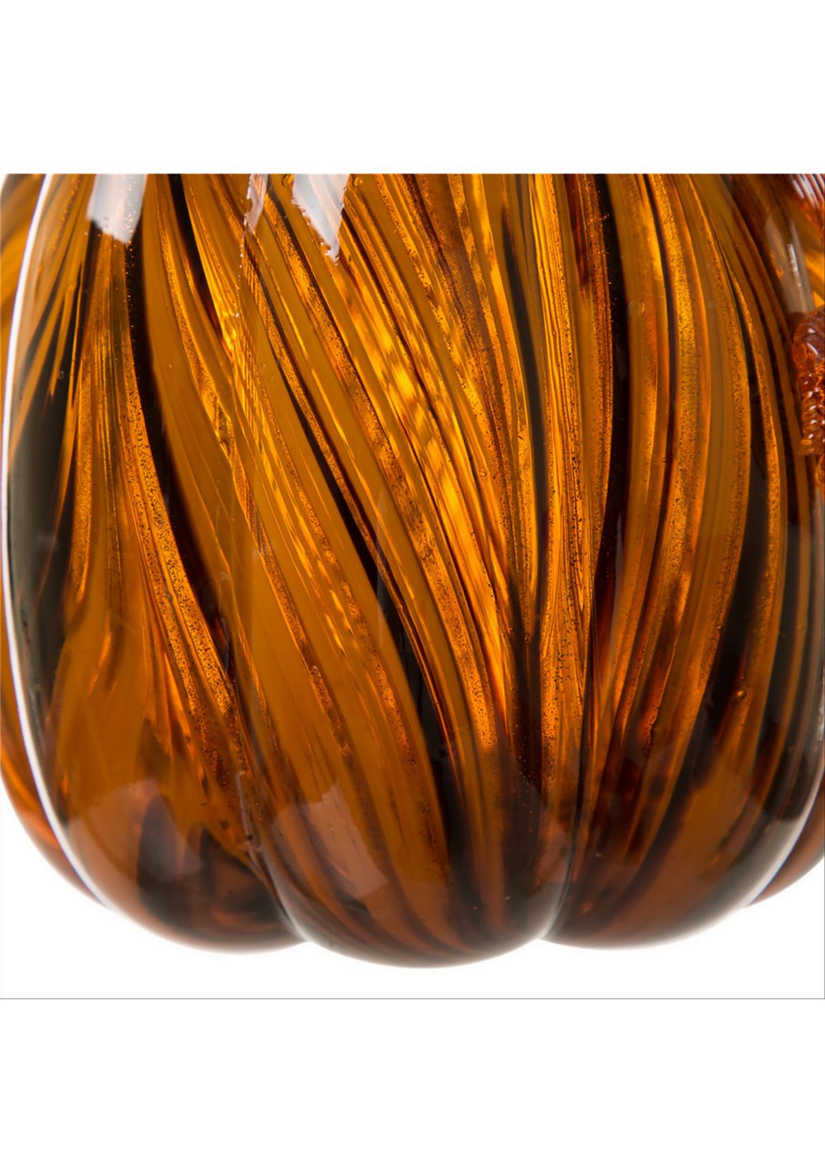 Striped Glass Pumpkin