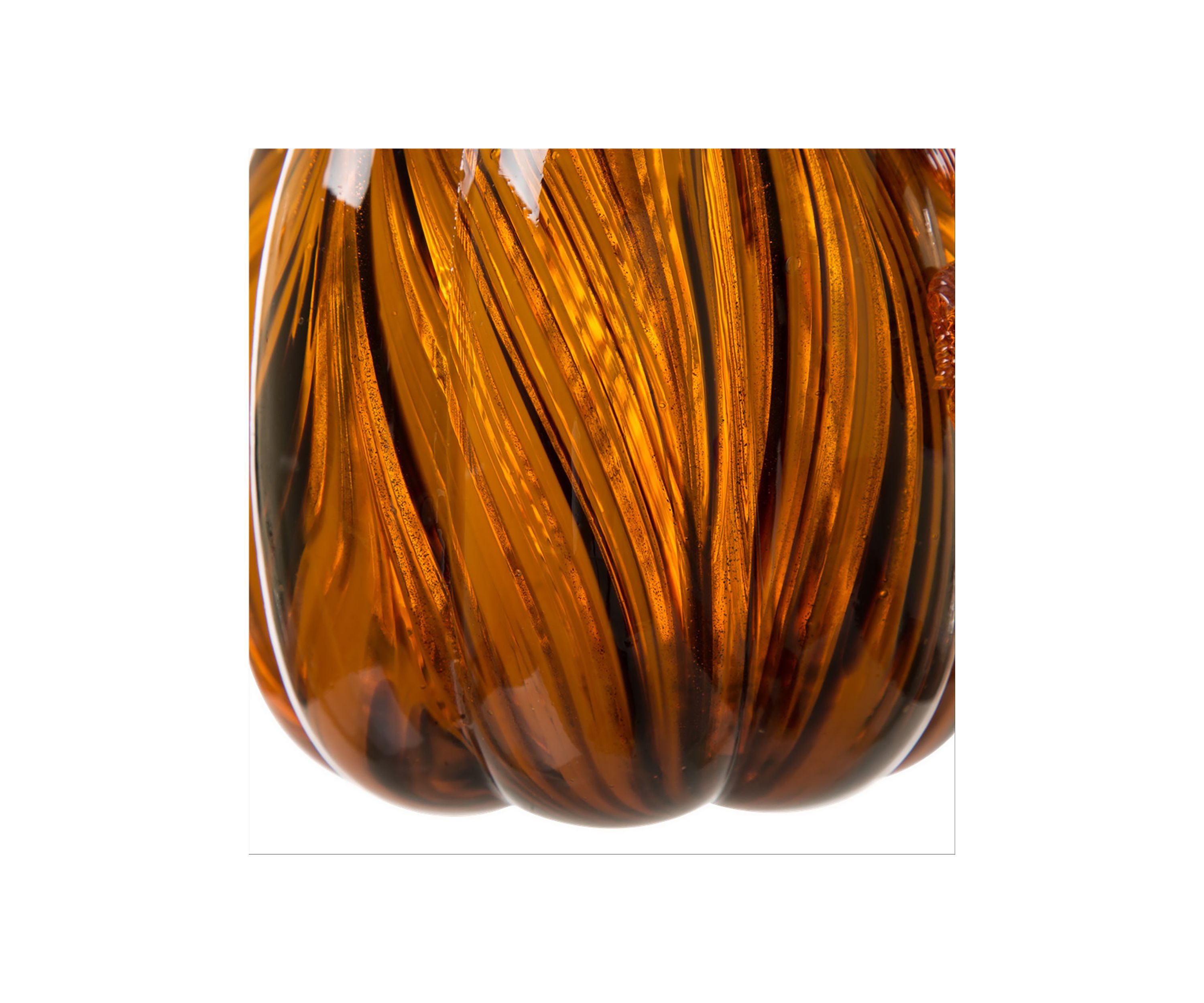 Striped Glass Pumpkin