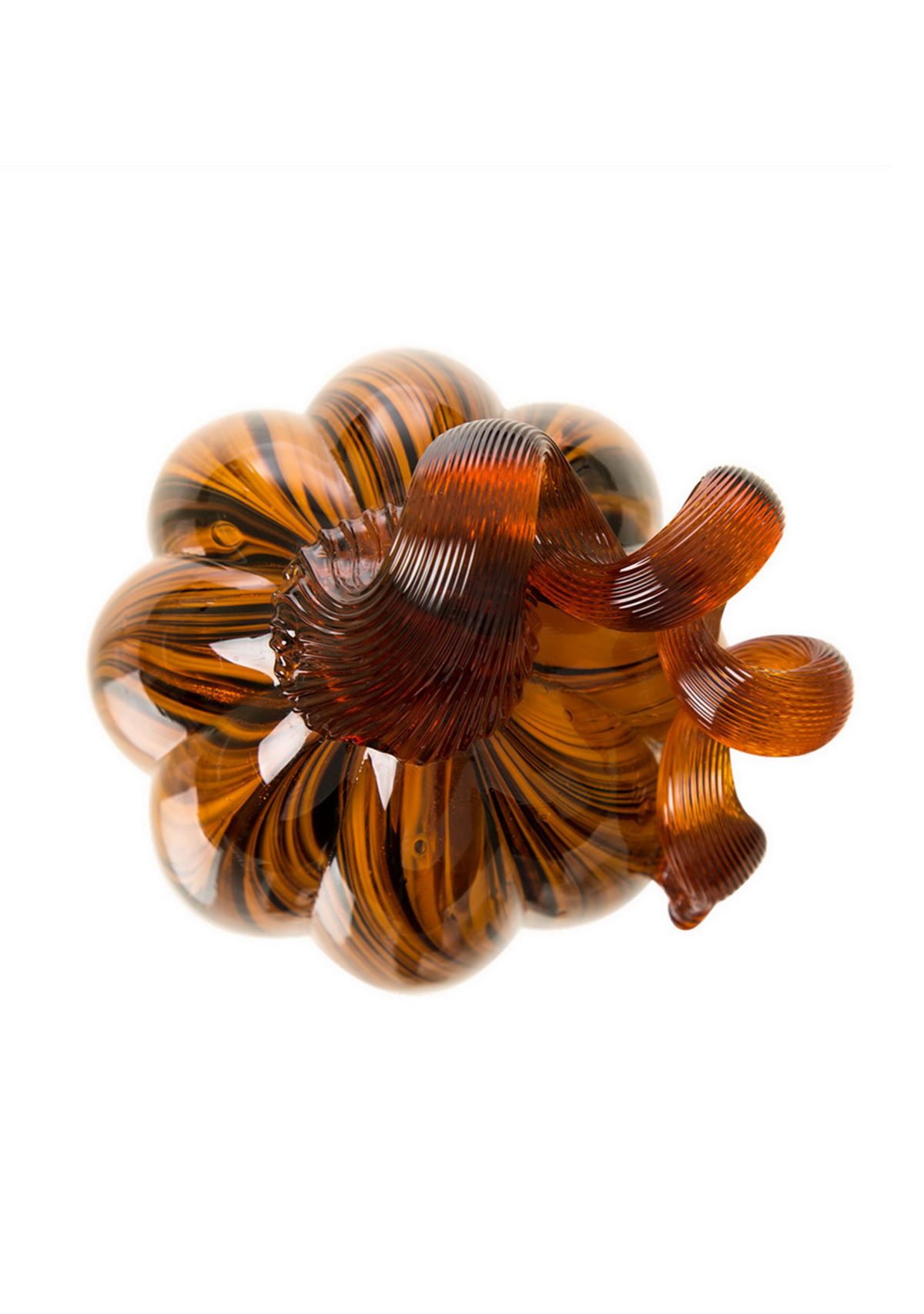 Striped Glass Pumpkin