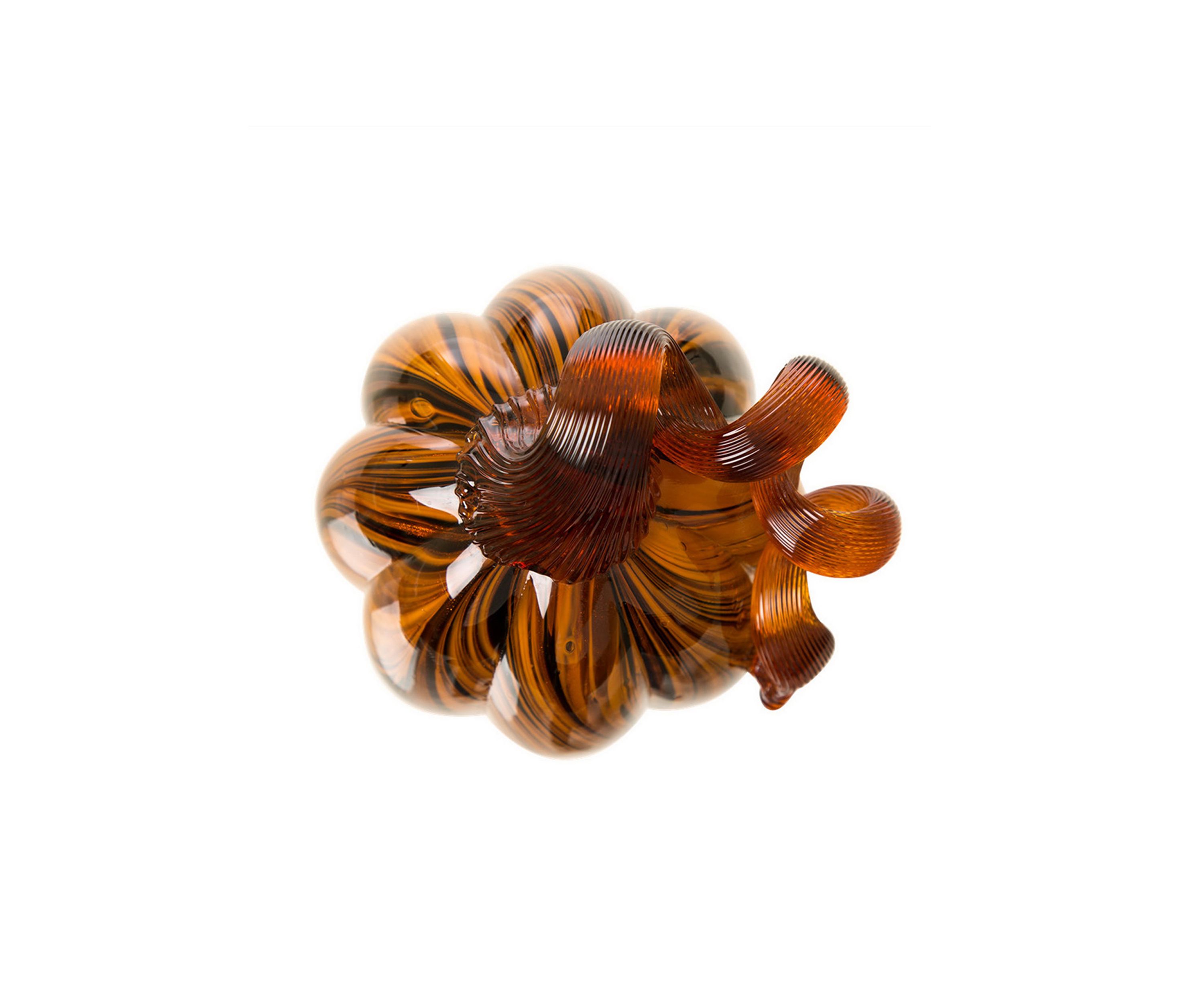 Striped Glass Pumpkin